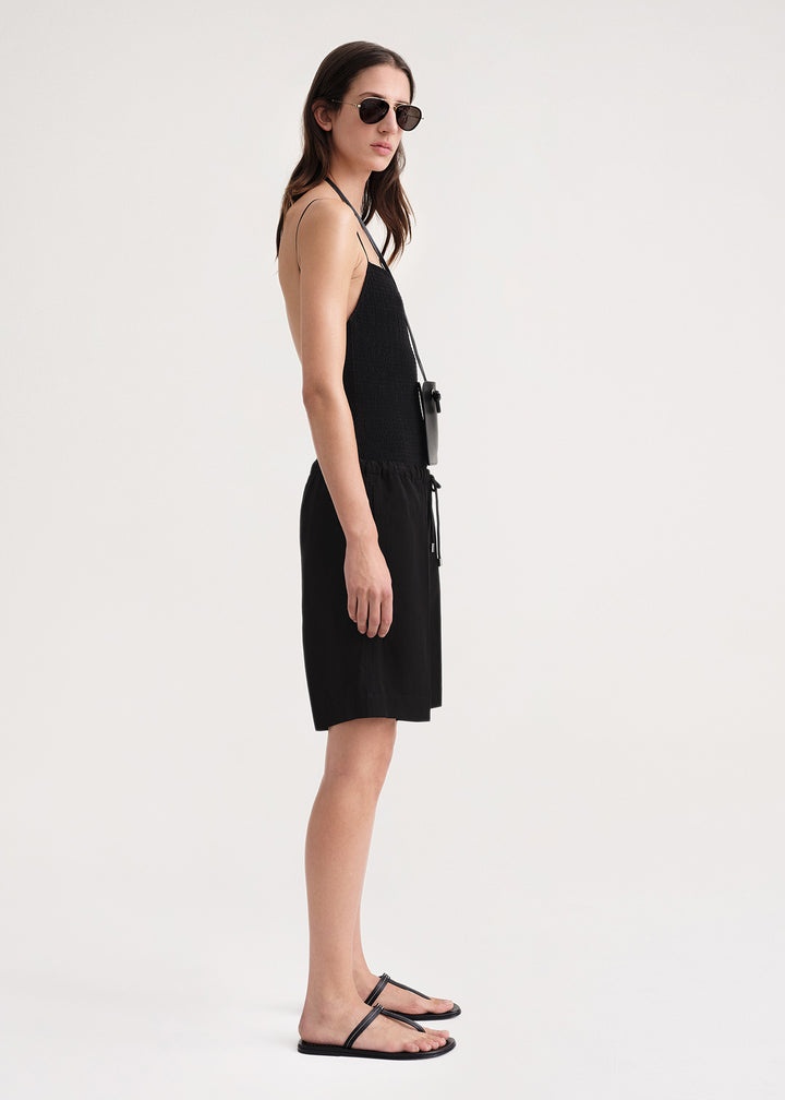 Press-creased drawstring shorts black - 3