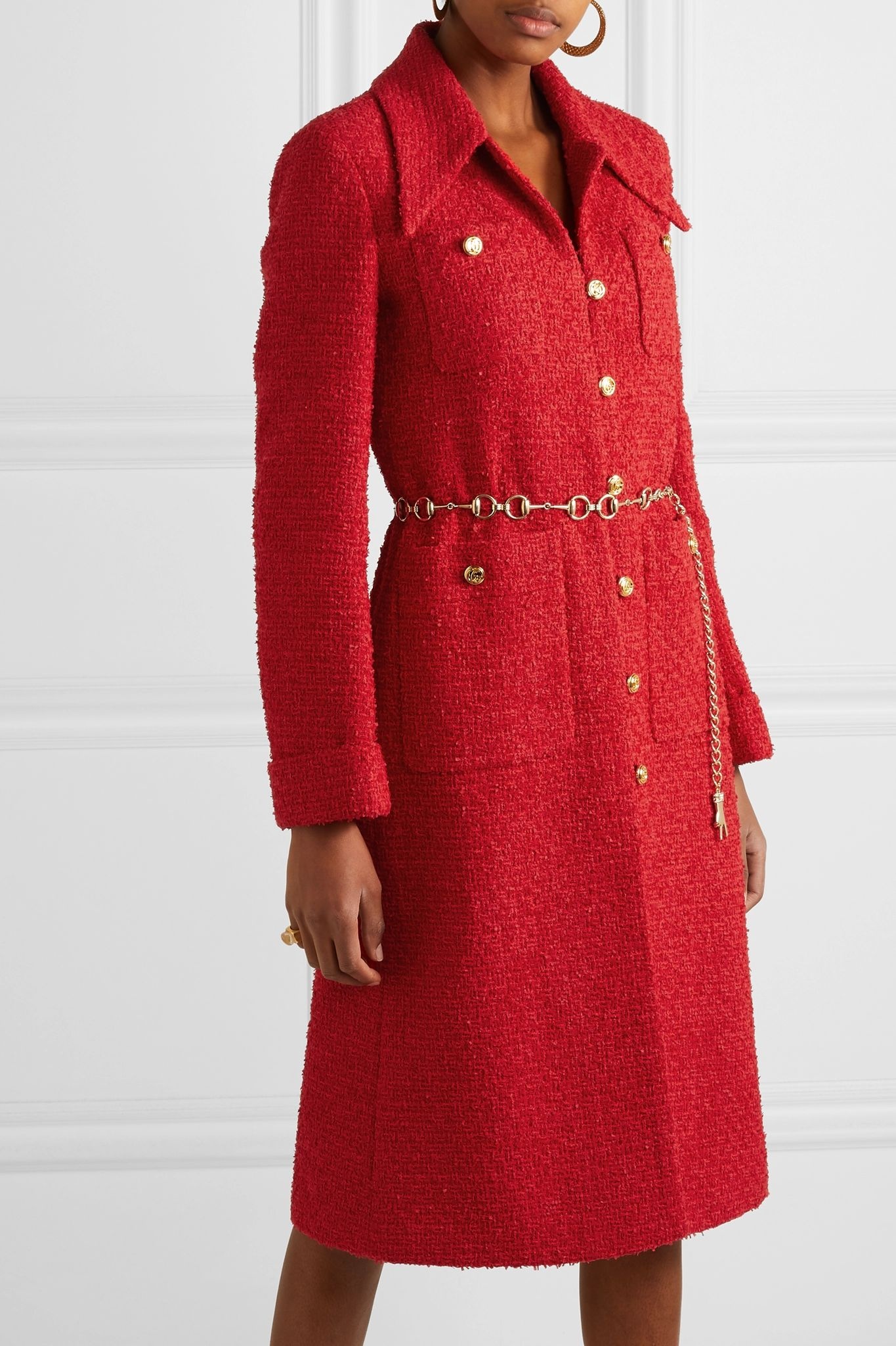 Belted tweed coat - 3