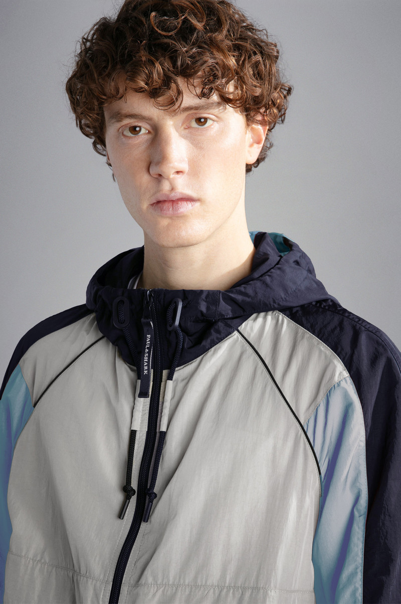 COLOR BLOCK CRINKLE WINDBREAKER 4
