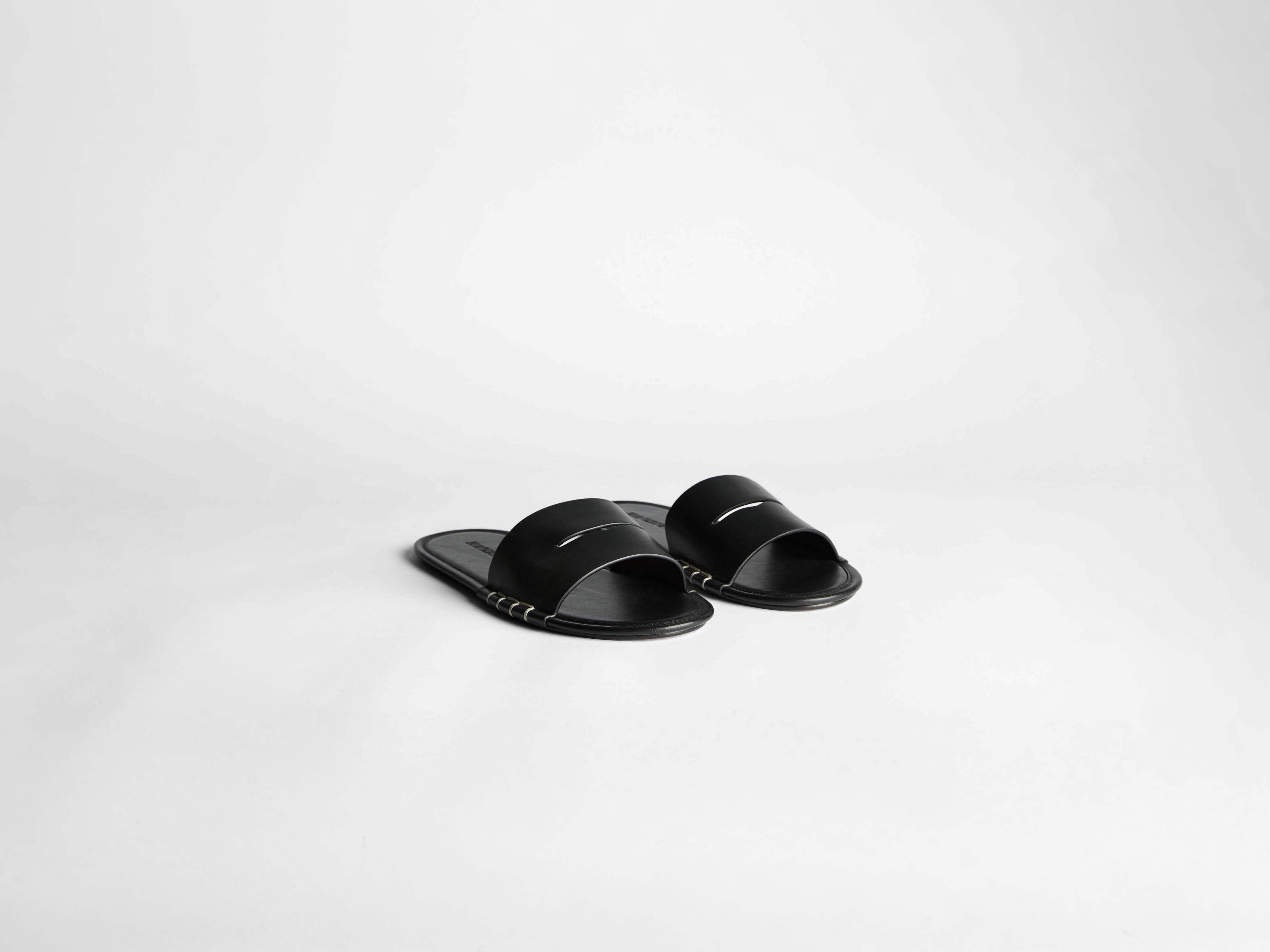 MENS LOAFER SLIDES IN BLACK - 4