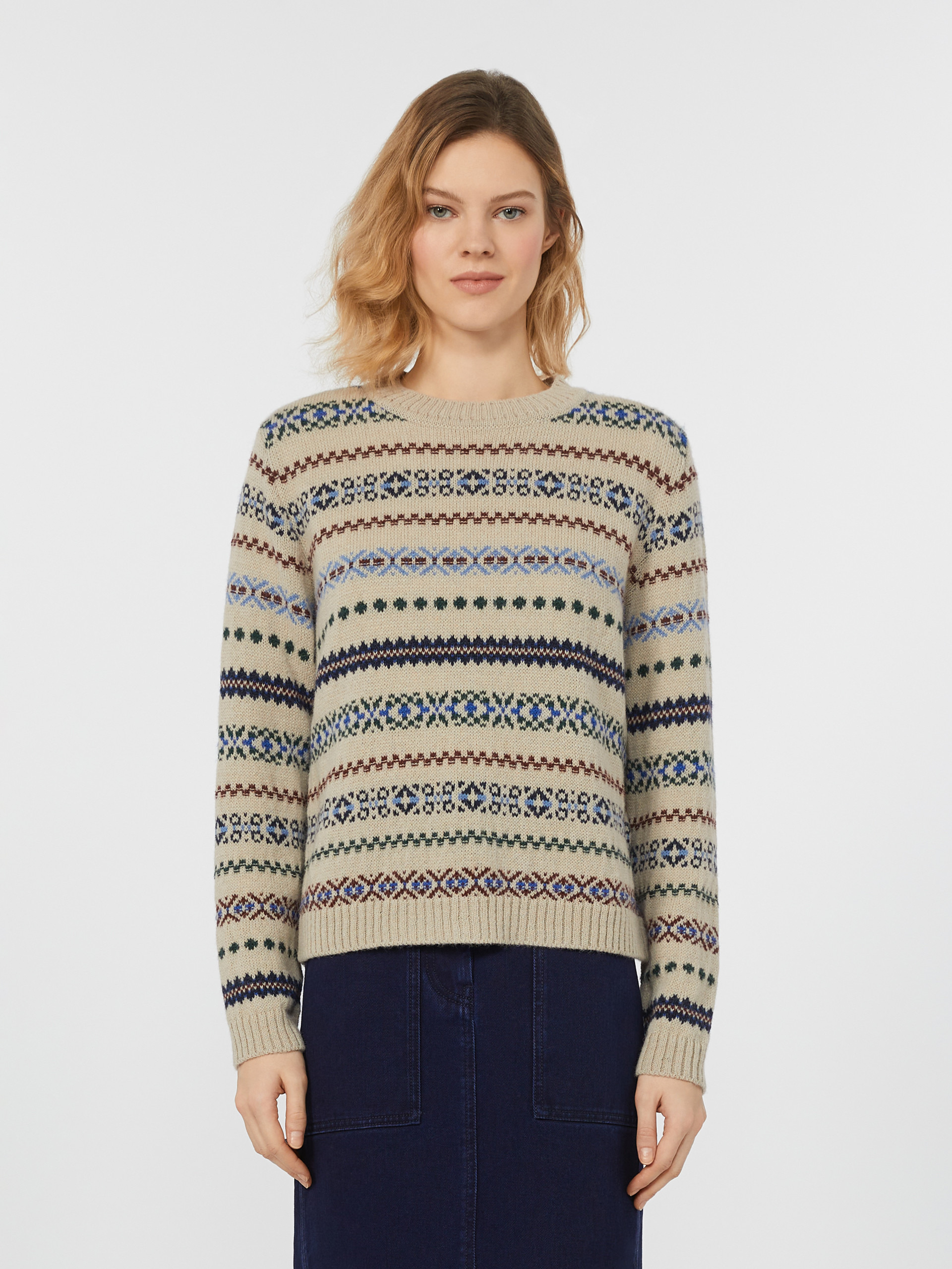 QUIRITE Wool and alpaca jacquard jumper - 3