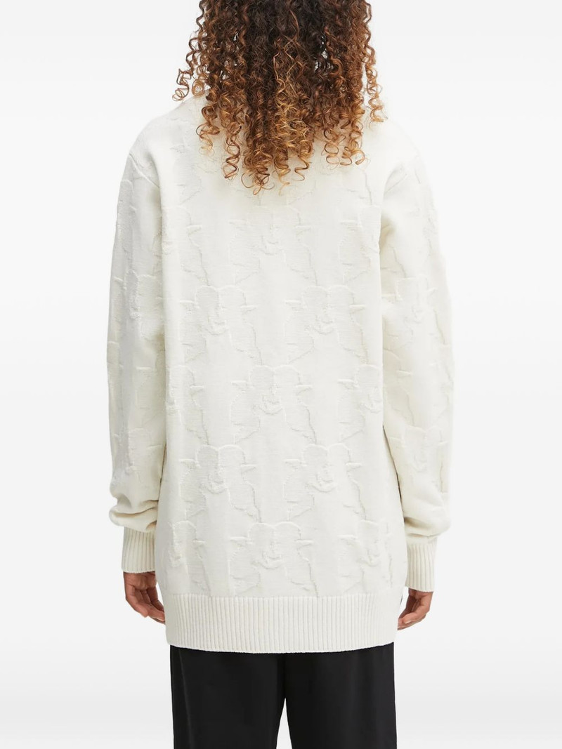buttoned textured cardigan 3