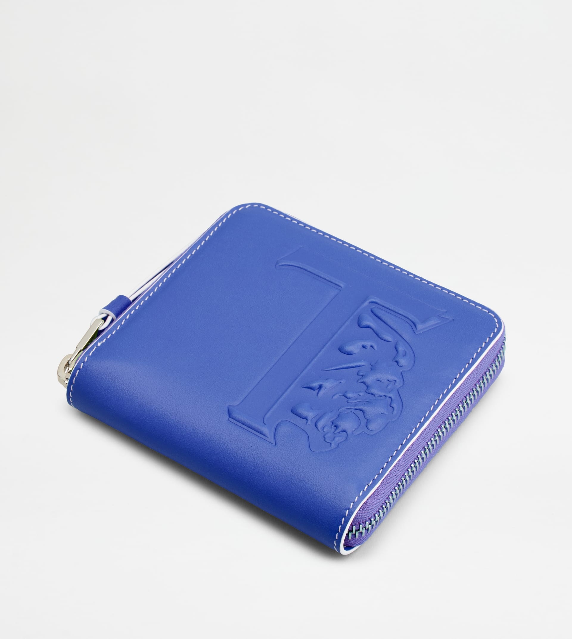 WALLET IN LEATHER - BLUE - 4