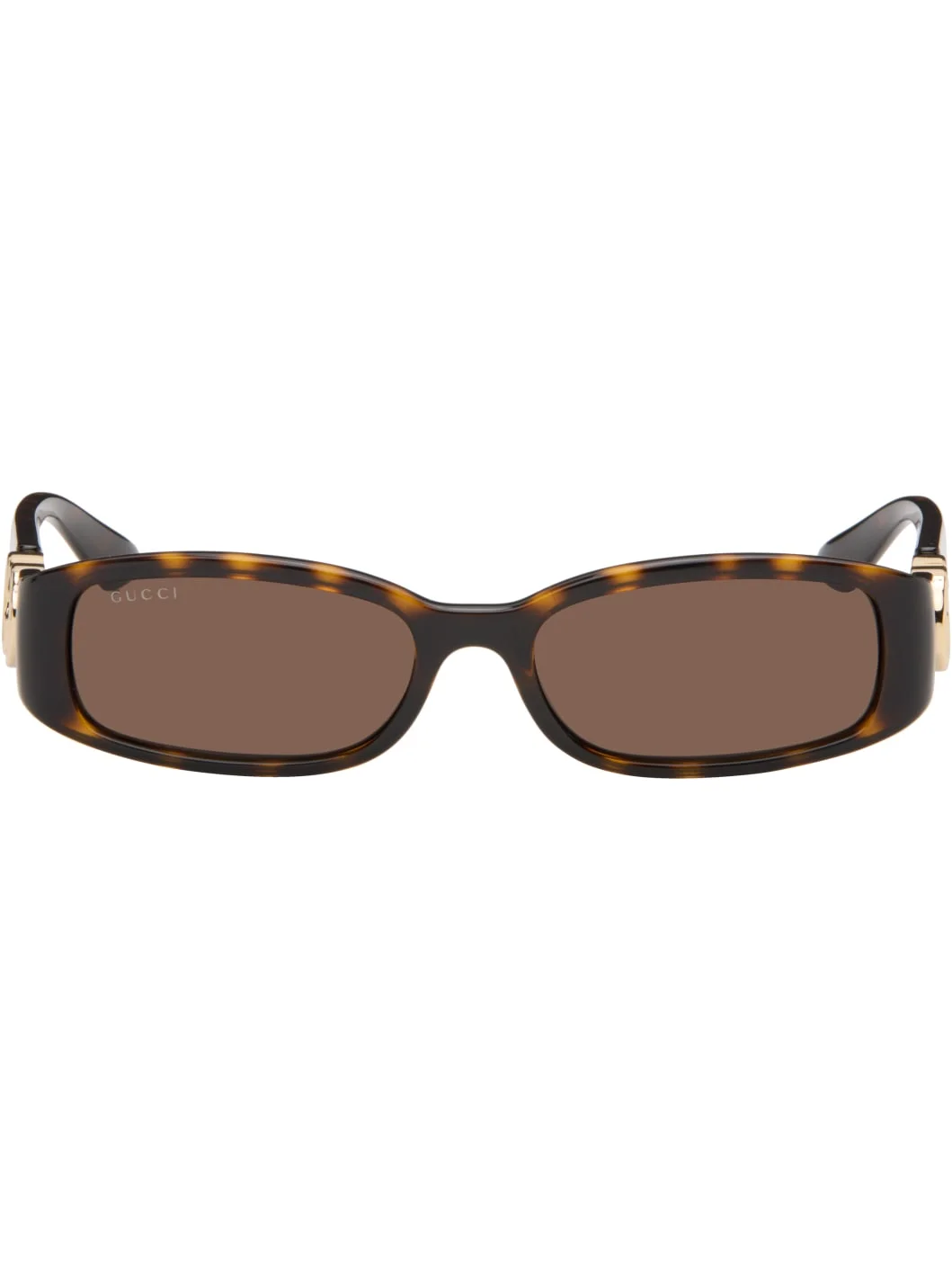 Brown Rectangular Frame Sunglasses - 1