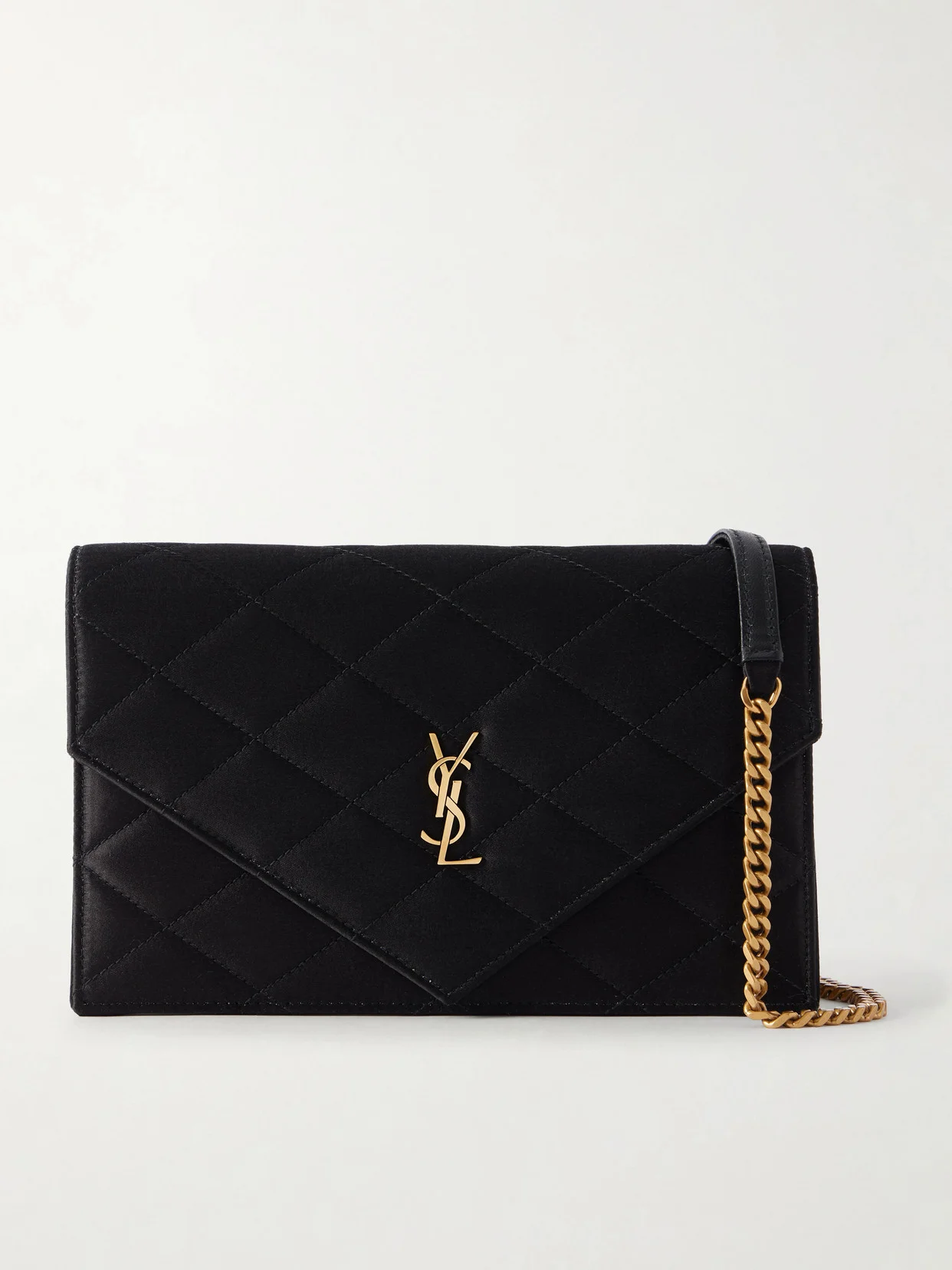 Paris Quilted Satin Shoulder Bag - 1