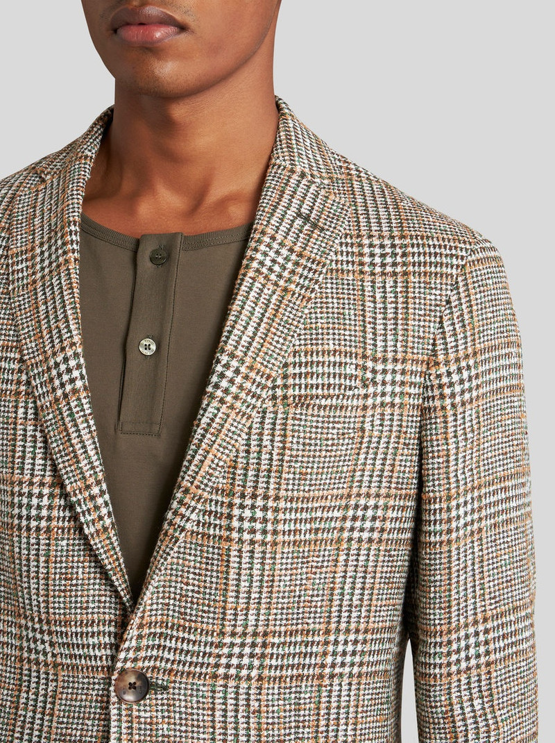 Etro CHECK LINEN- AND COTTON-BLEND BLAZER outlook