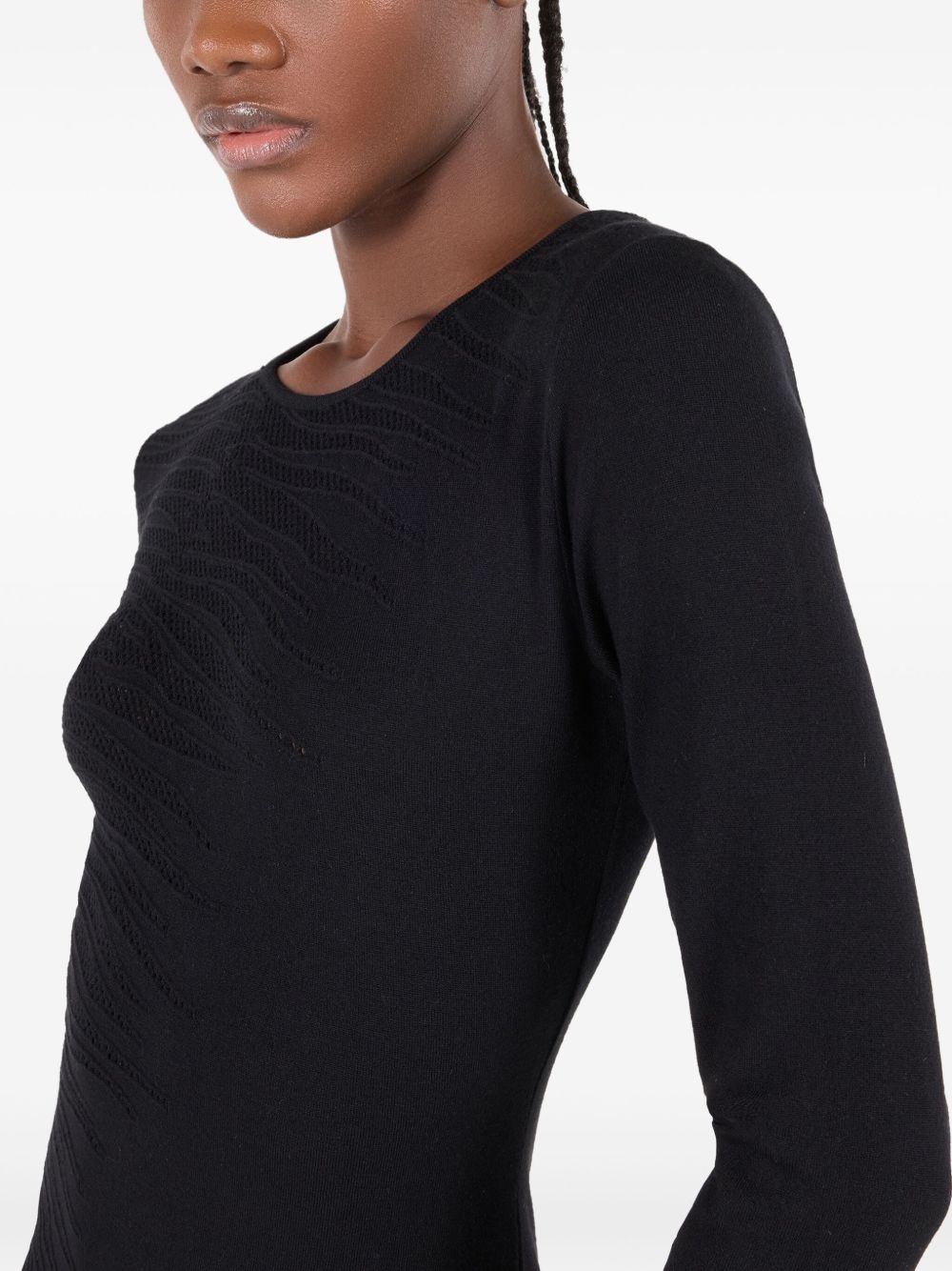 perforated long-sleeve top - 5