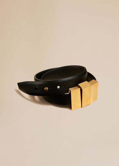 KHAITE The Axel Bracelet in Black Leather outlook