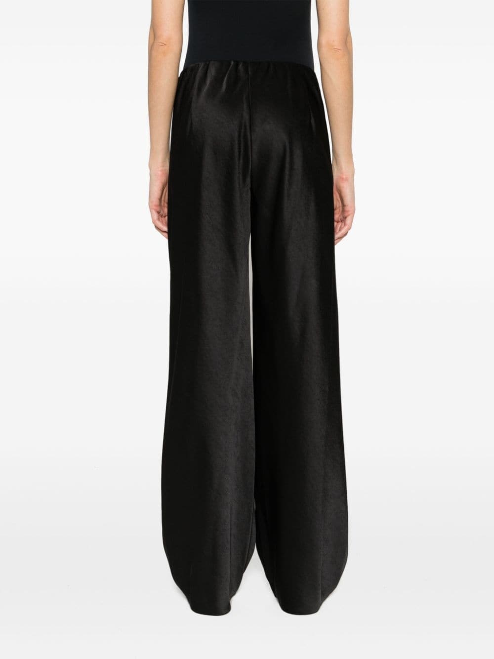 straight-leg satin trousers - 4