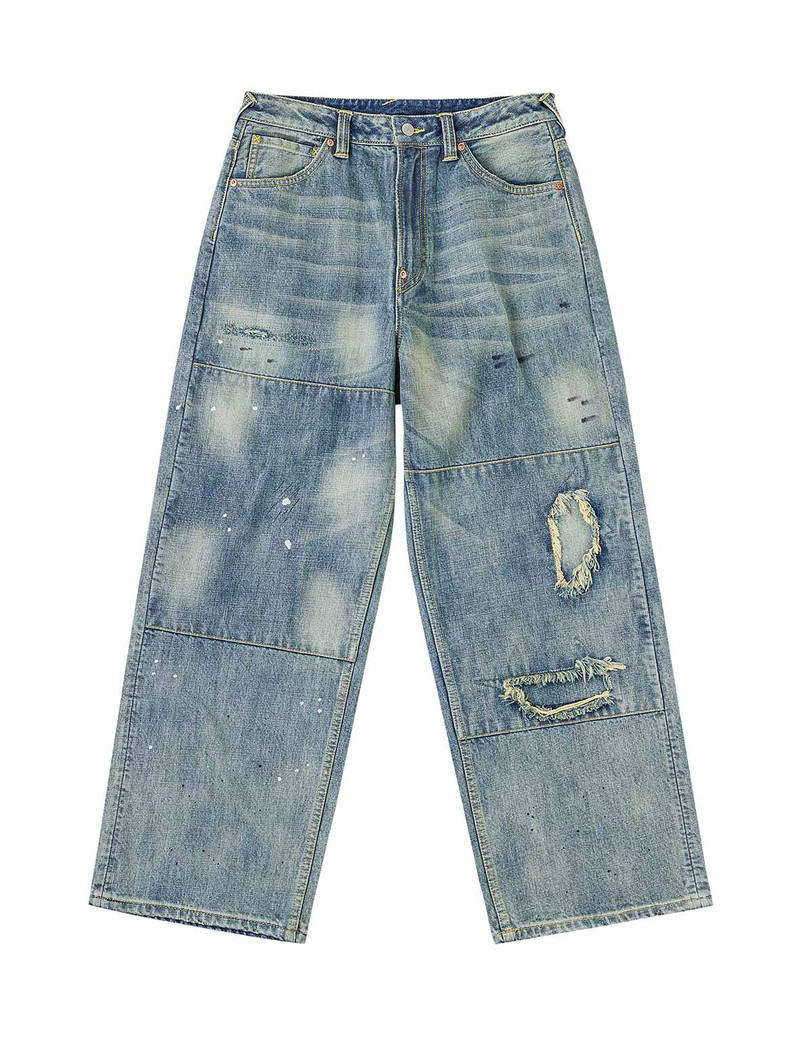 EVISU 5-Pocket Distressed Jeans outlook