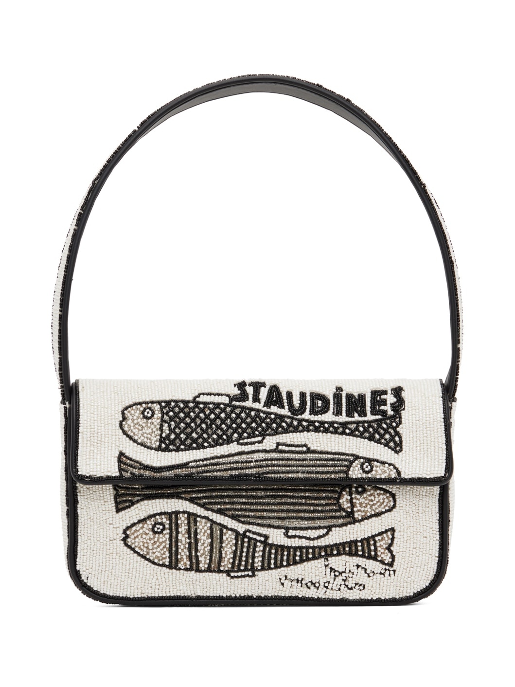 Off-White & Black Tommy Beaded Bag - 1