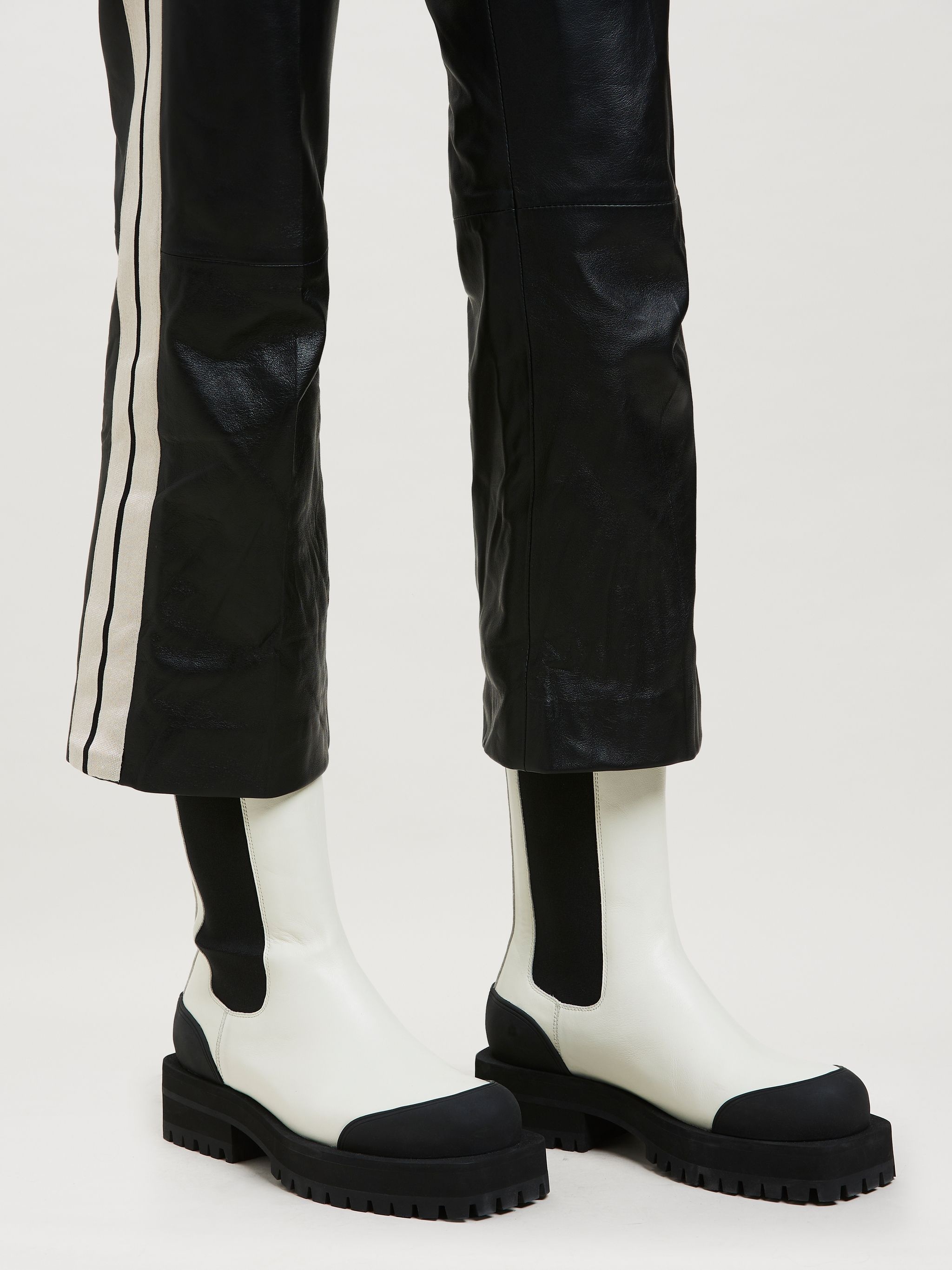 LEATHER TRACK PANTS - 6