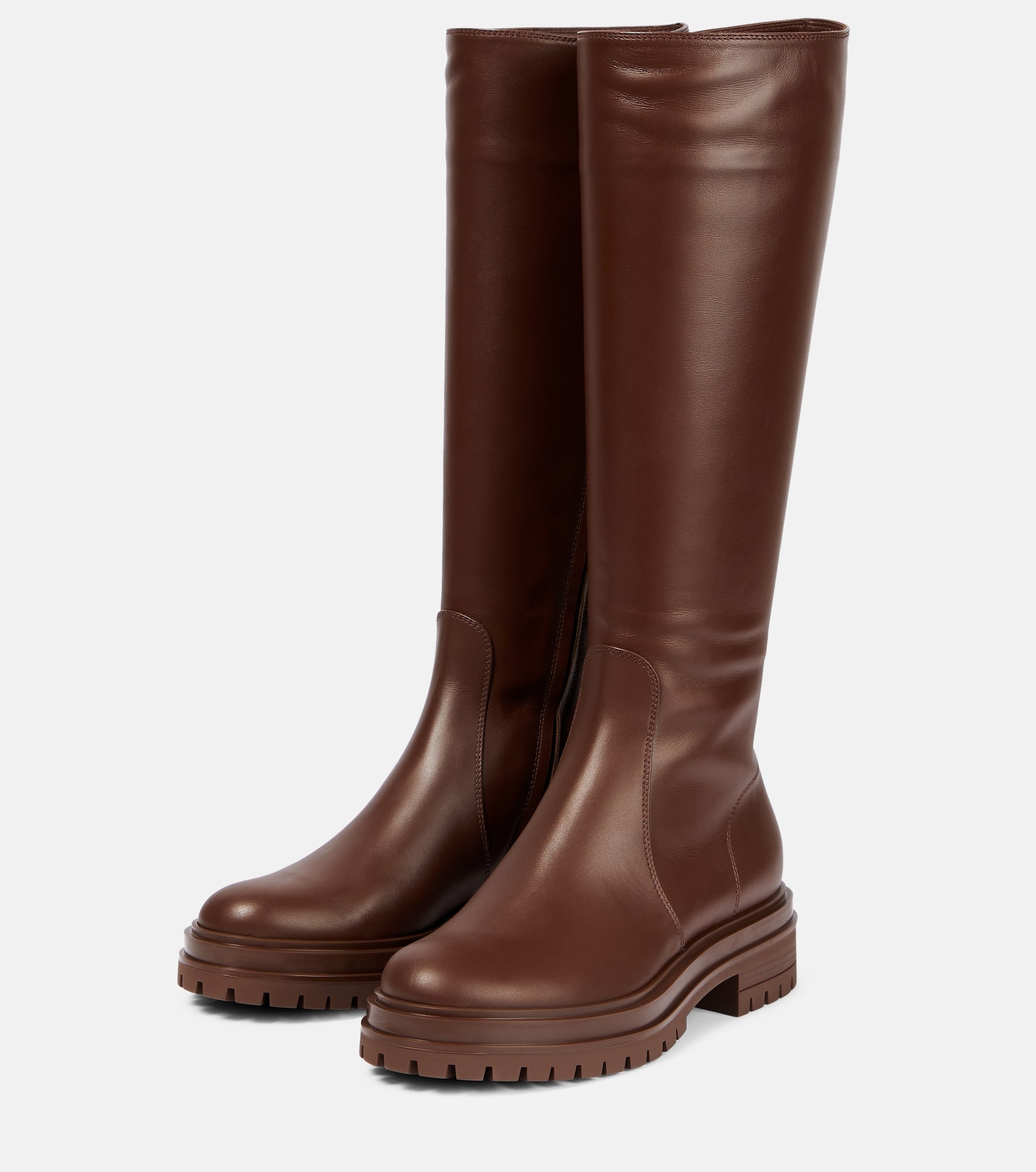 Knee-high leather boots - 5