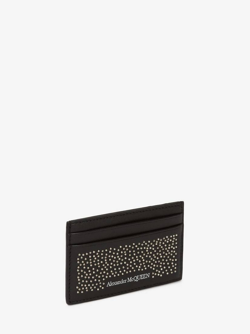 Alexander McQueen Studded Card Holder in Black outlook
