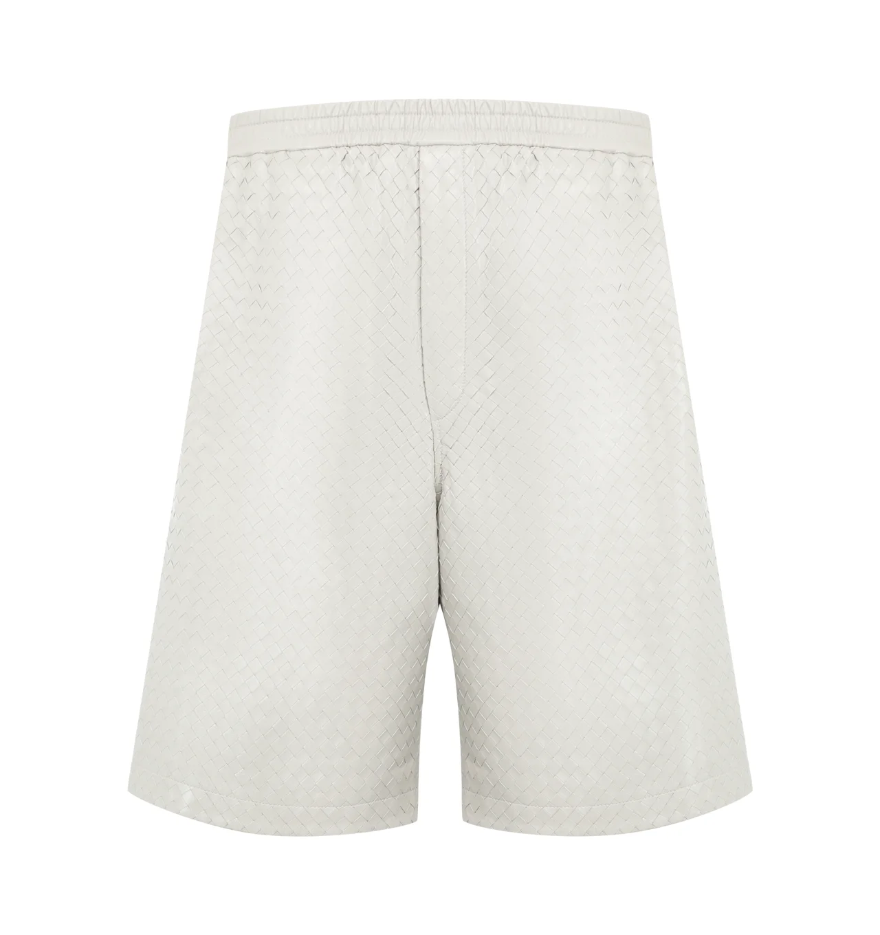INTRECCIATO LEATHER SHORTS - 1