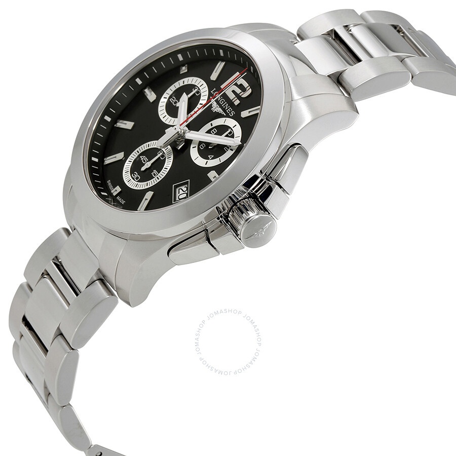 Longines Conquest Chronograph Quartz Black Dial Men's Watch L3.702.4.56.6 - 2