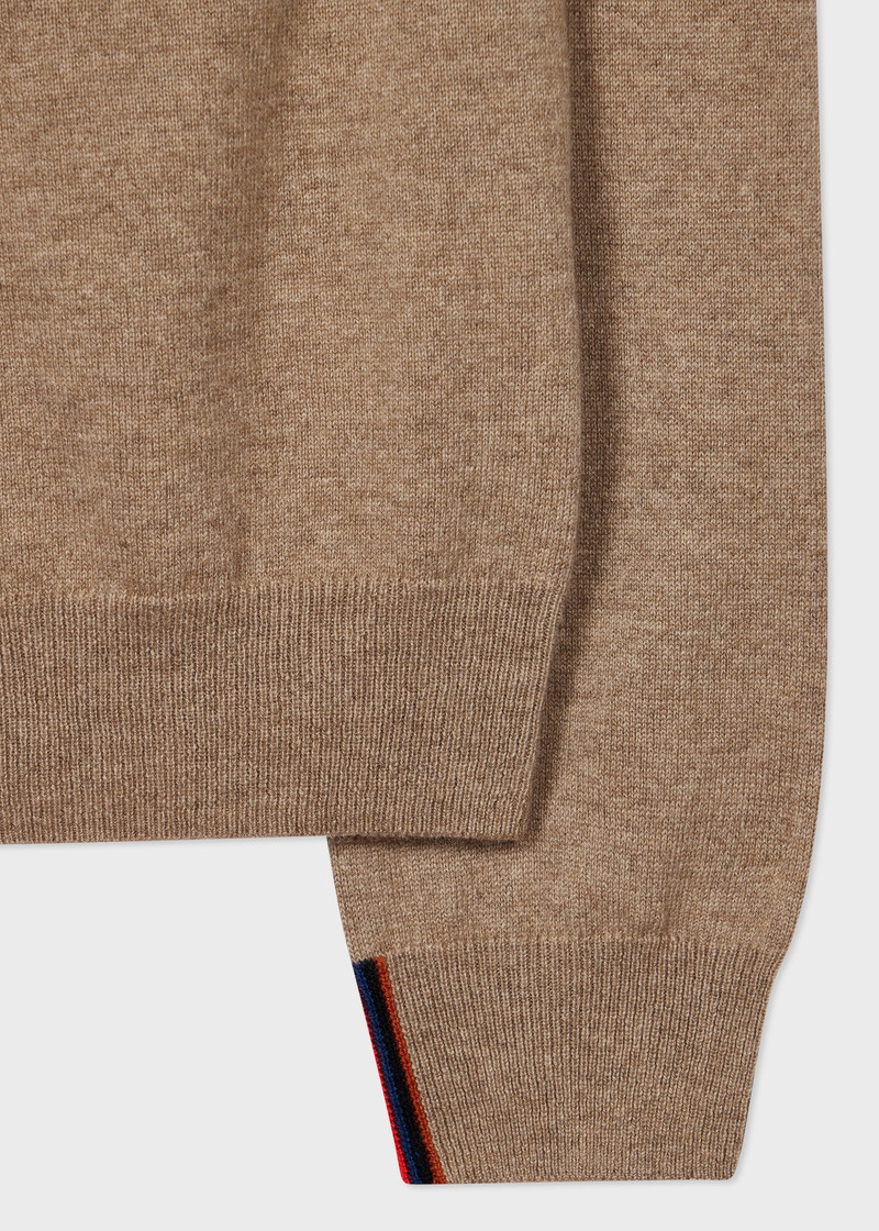 Paul Smith Oatmeal Cashmere Crew Neck Sweater outlook