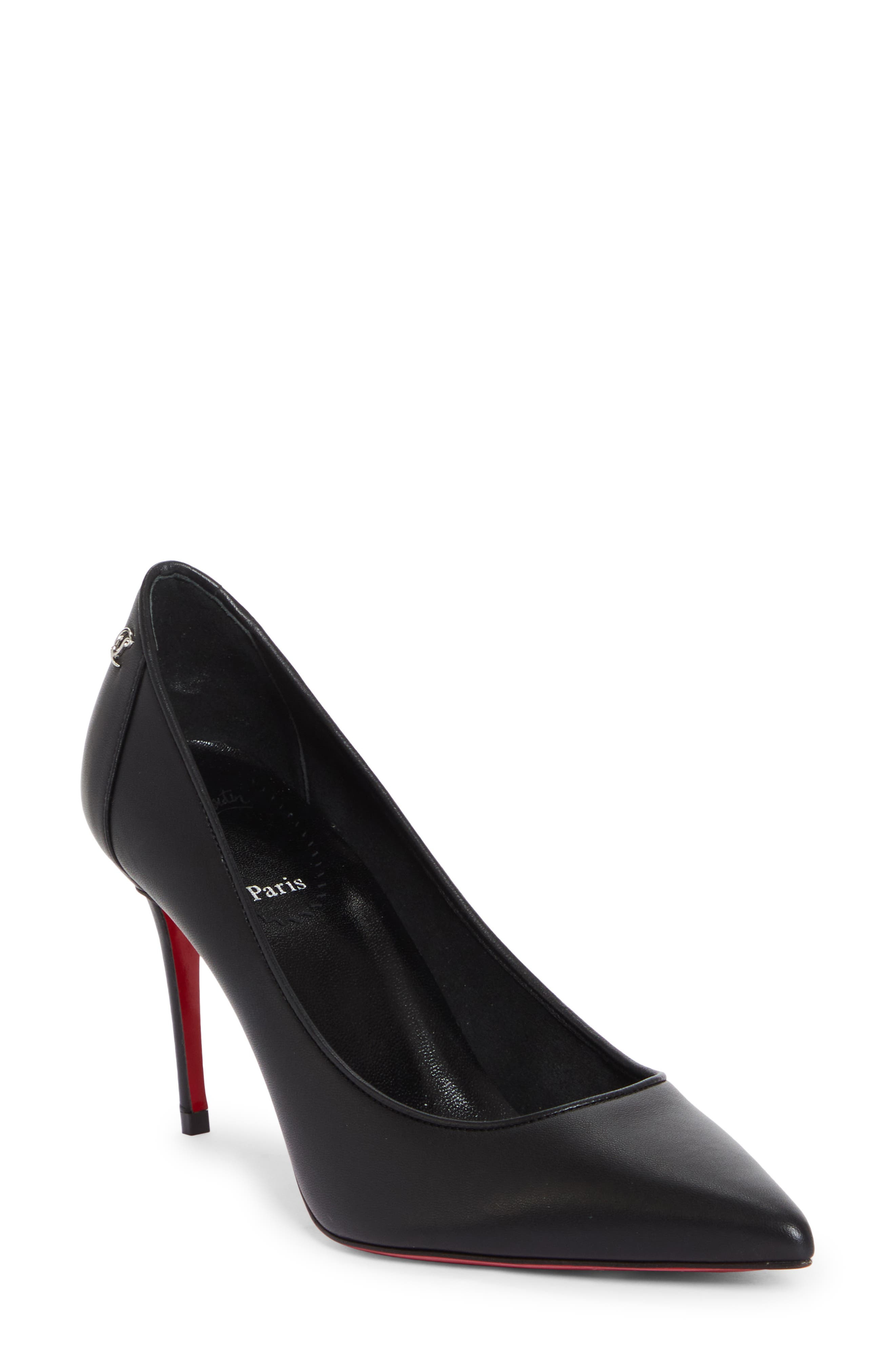 Christian Louboutin Sporty Kate Pointed Toe Pump in B439 Black/Lin Black at Nordstrom - 1