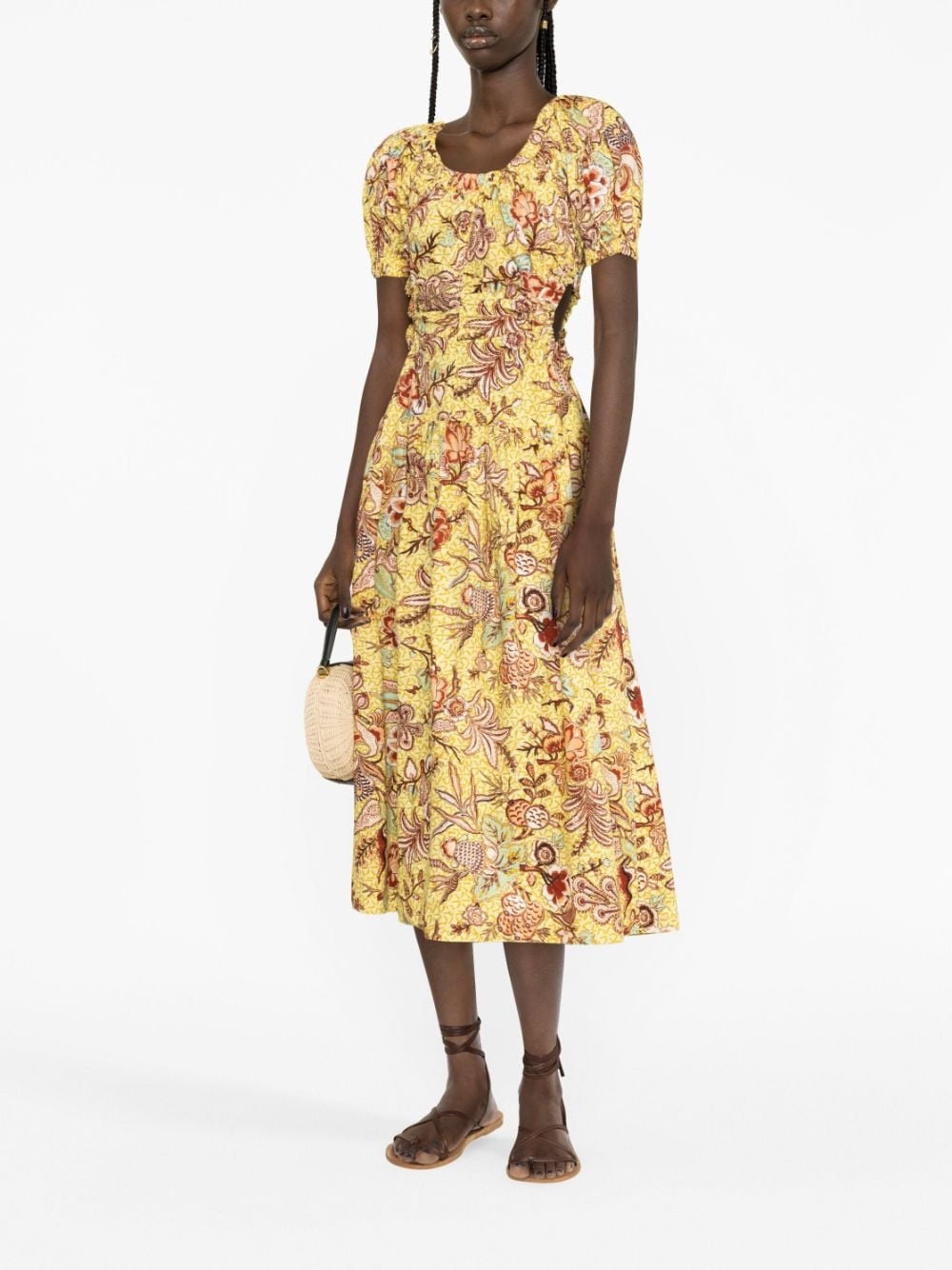 Golda floral-print midi dress - 2