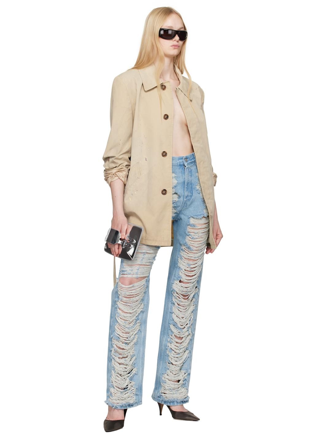 Blue Ripped Jeans - 4
