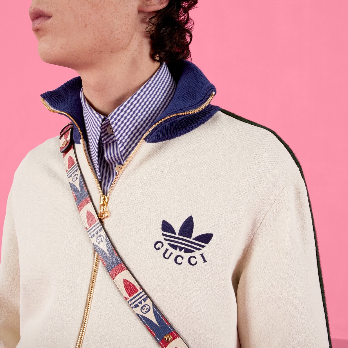 adidas x Gucci viscose zip-up jacket - 4