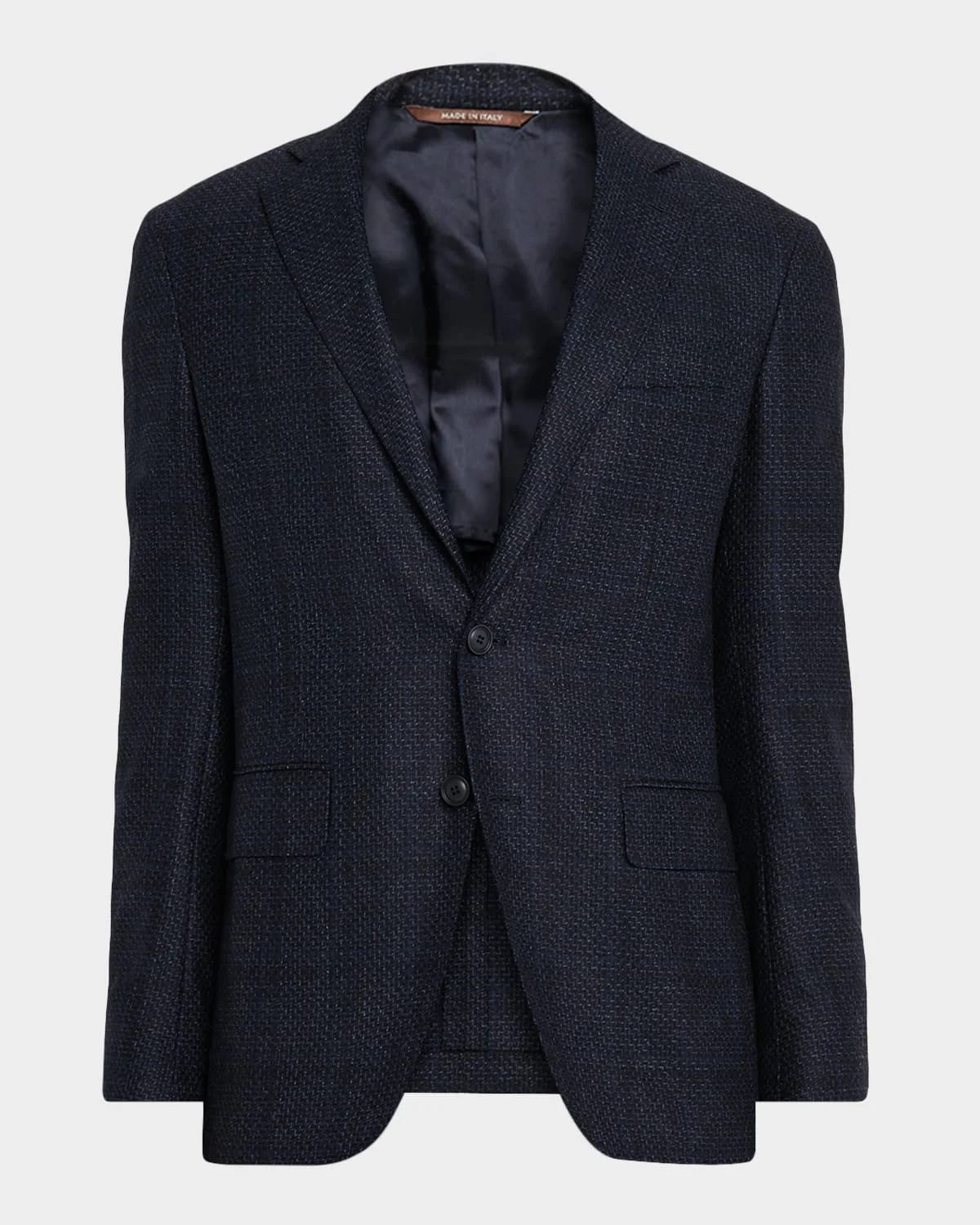 Men's Stepweave Wool Notch Lapel Sport Coat - 1