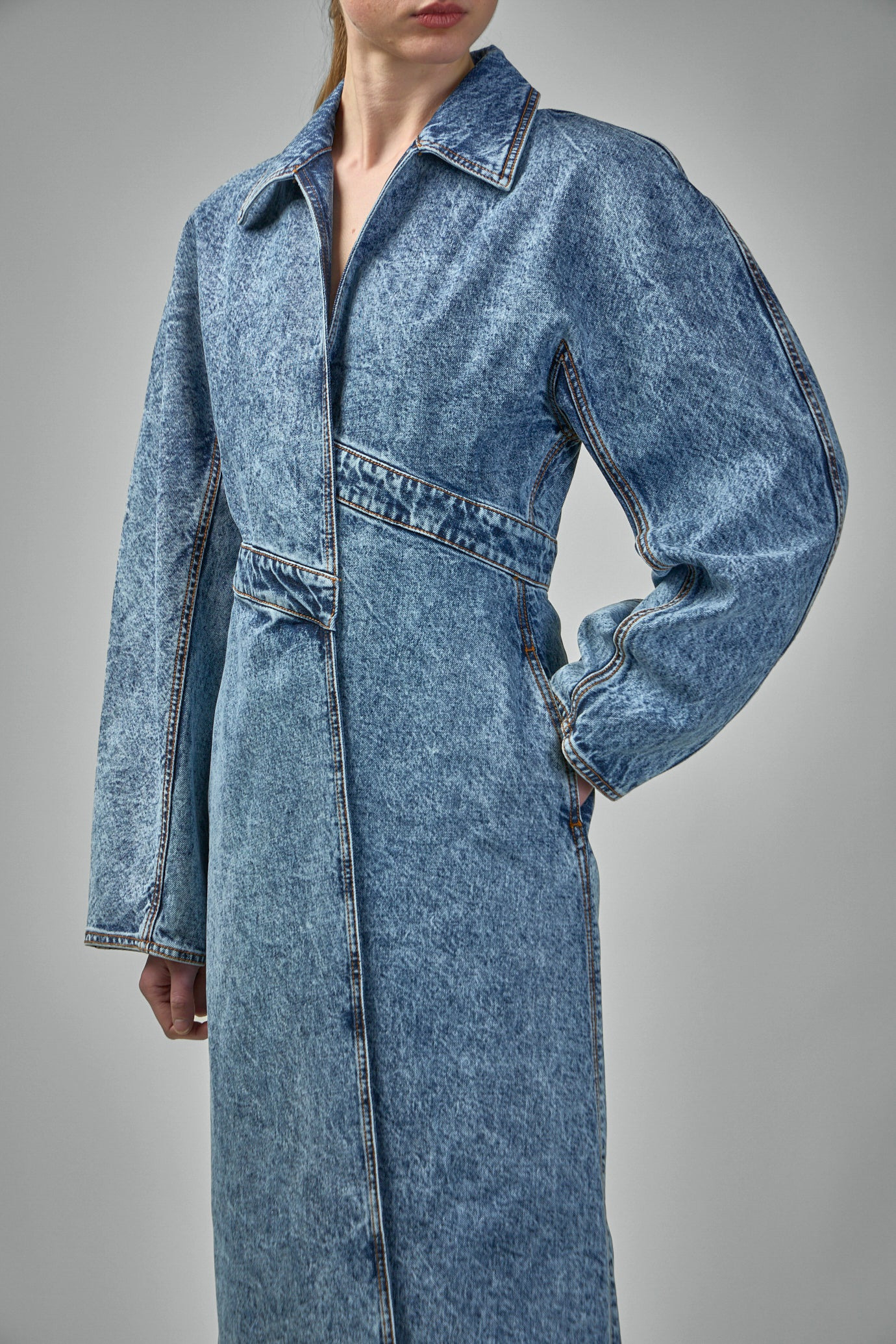 Spiral Denim Trench - 4