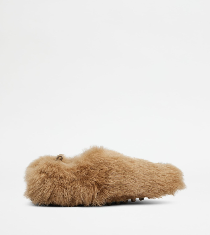 GOMMINO LOAFERS IN FUR - BEIGE 1