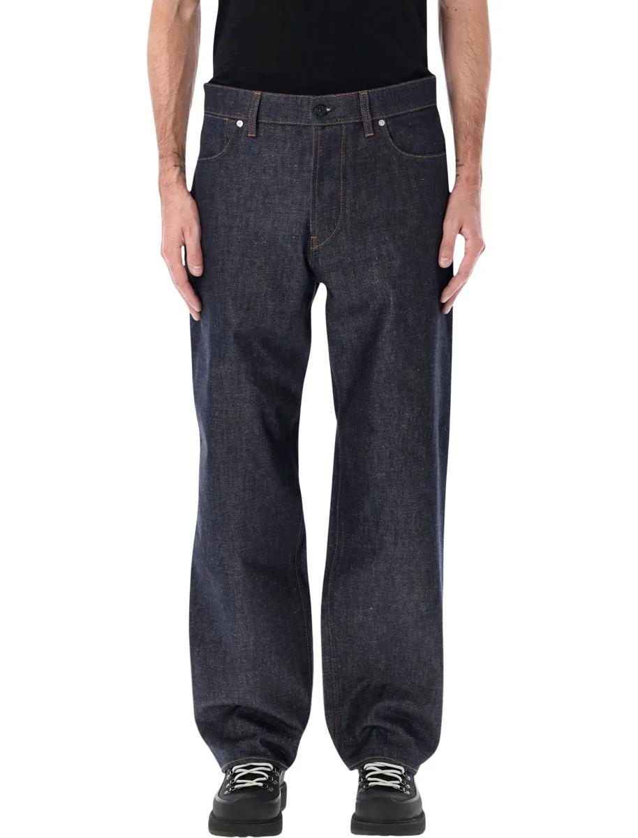 Stone Island Indigo Raw Denim Loose Jeans - 1