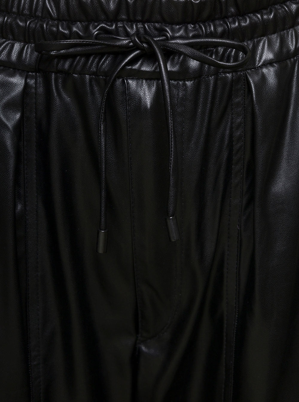 Isabel Marant Etoile Women 'Brina' Black Pants With Drawstring Closure In Shiny Faux Leather Woman - 3