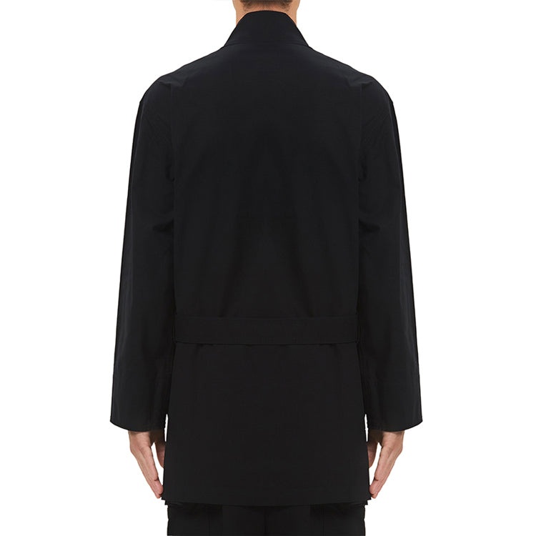 Men's Y-3 mid-length Stand Collar Casual Jacket Black GK4795 - 4