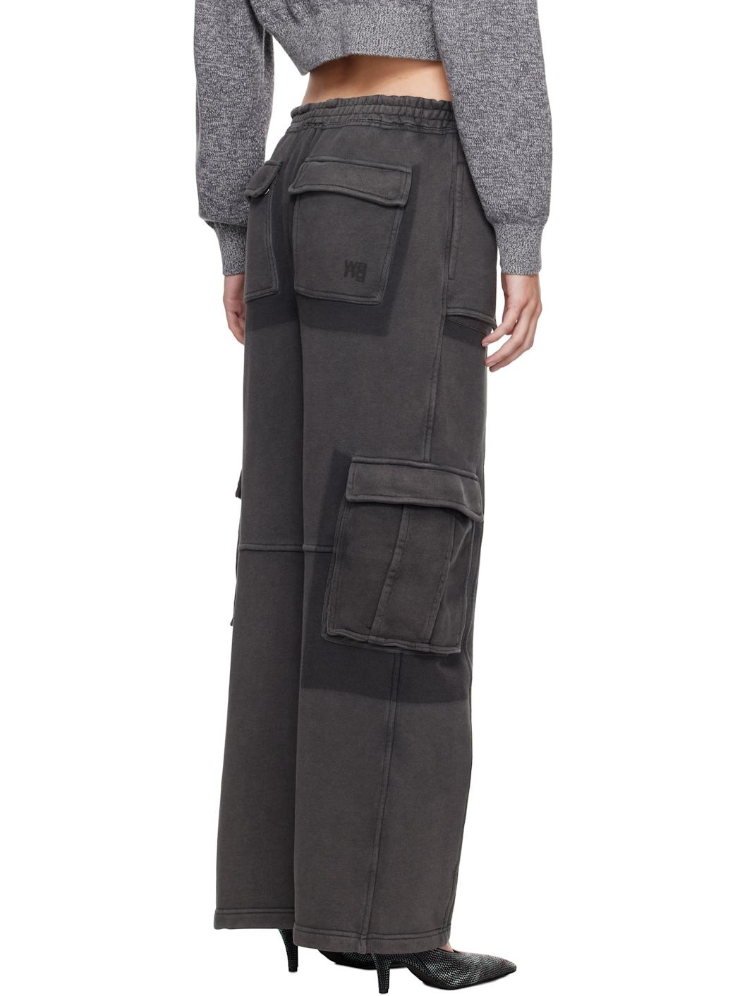 Gray Oversized Cargo Sweatpants - 3