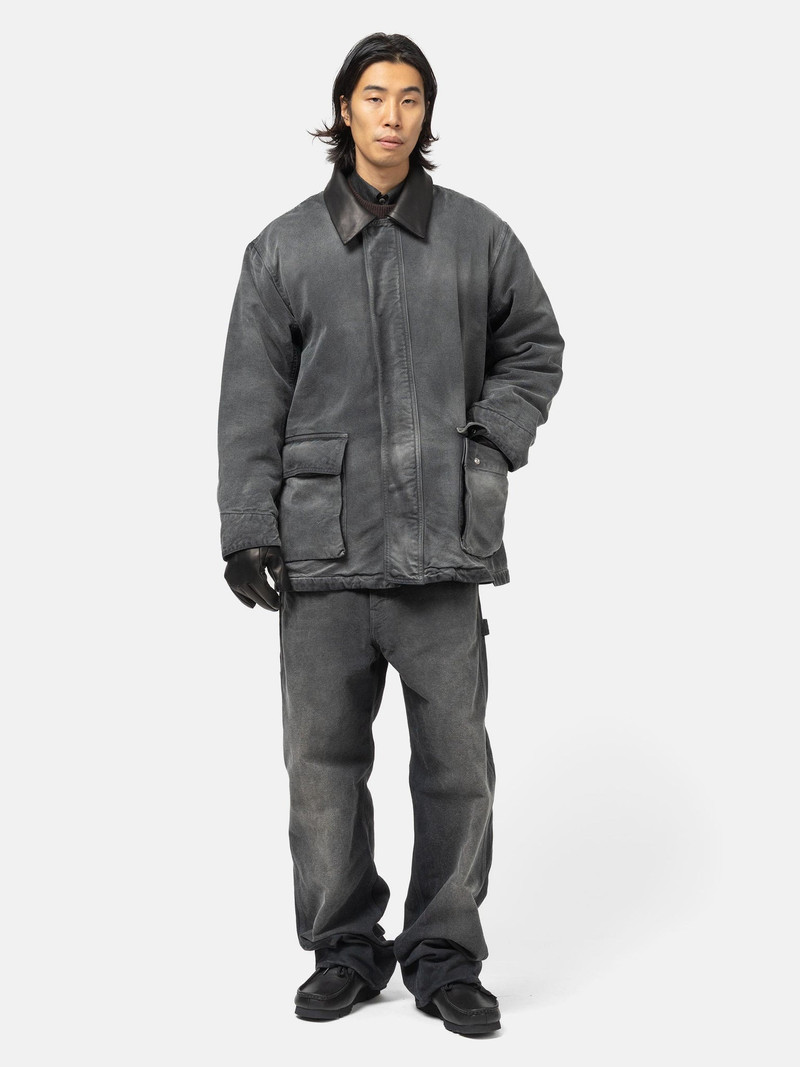 AURALEE Product Dyed Organic Cotton Duck Blouson Faded Black outlook