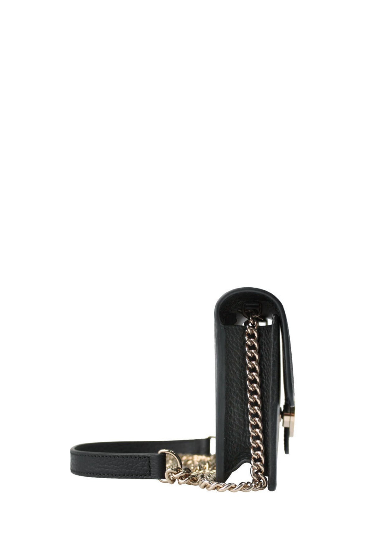 Interlocking shoulder bag GG small black leather - 5