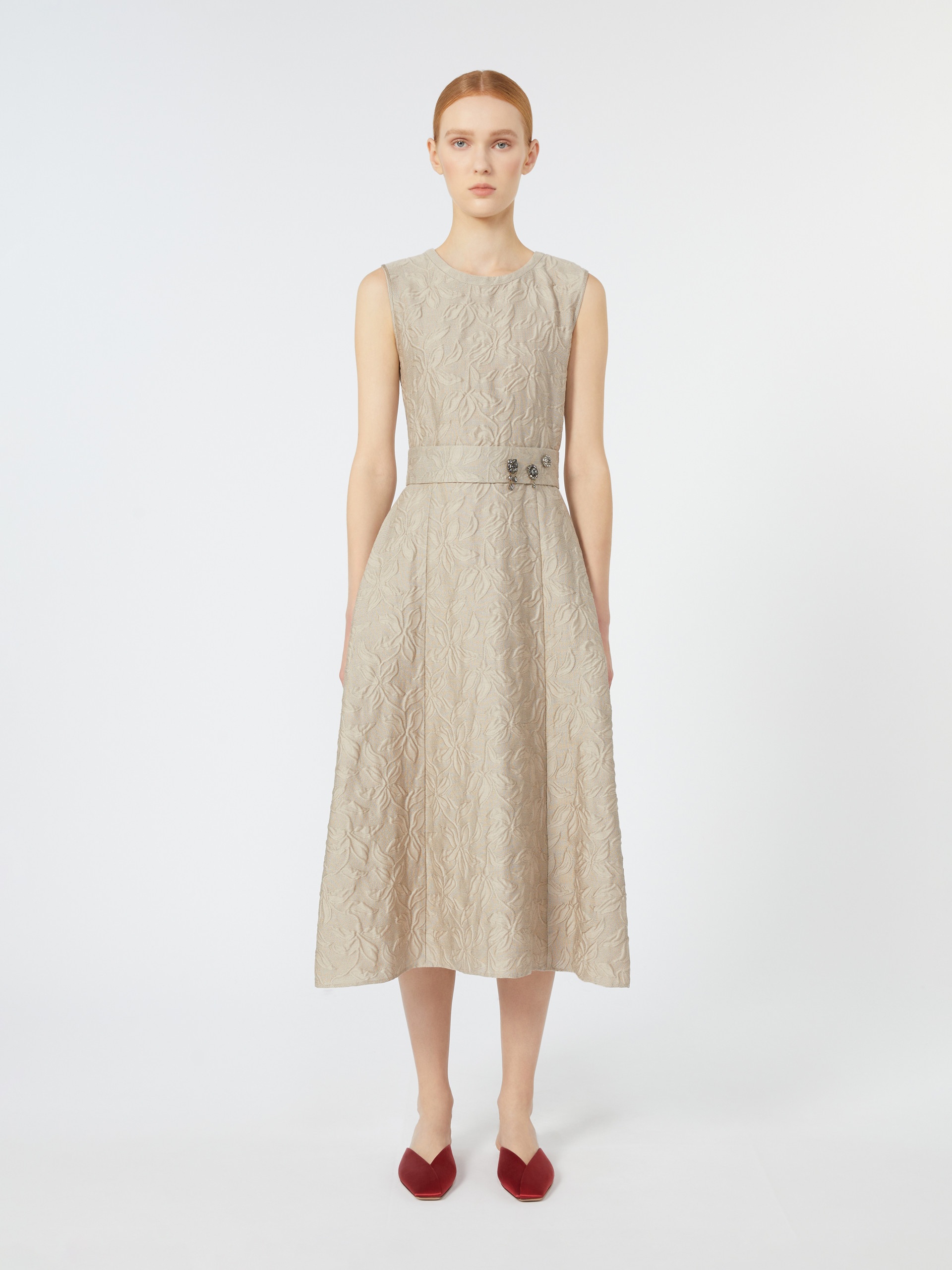 FIABA Belted jacquard dress - 3