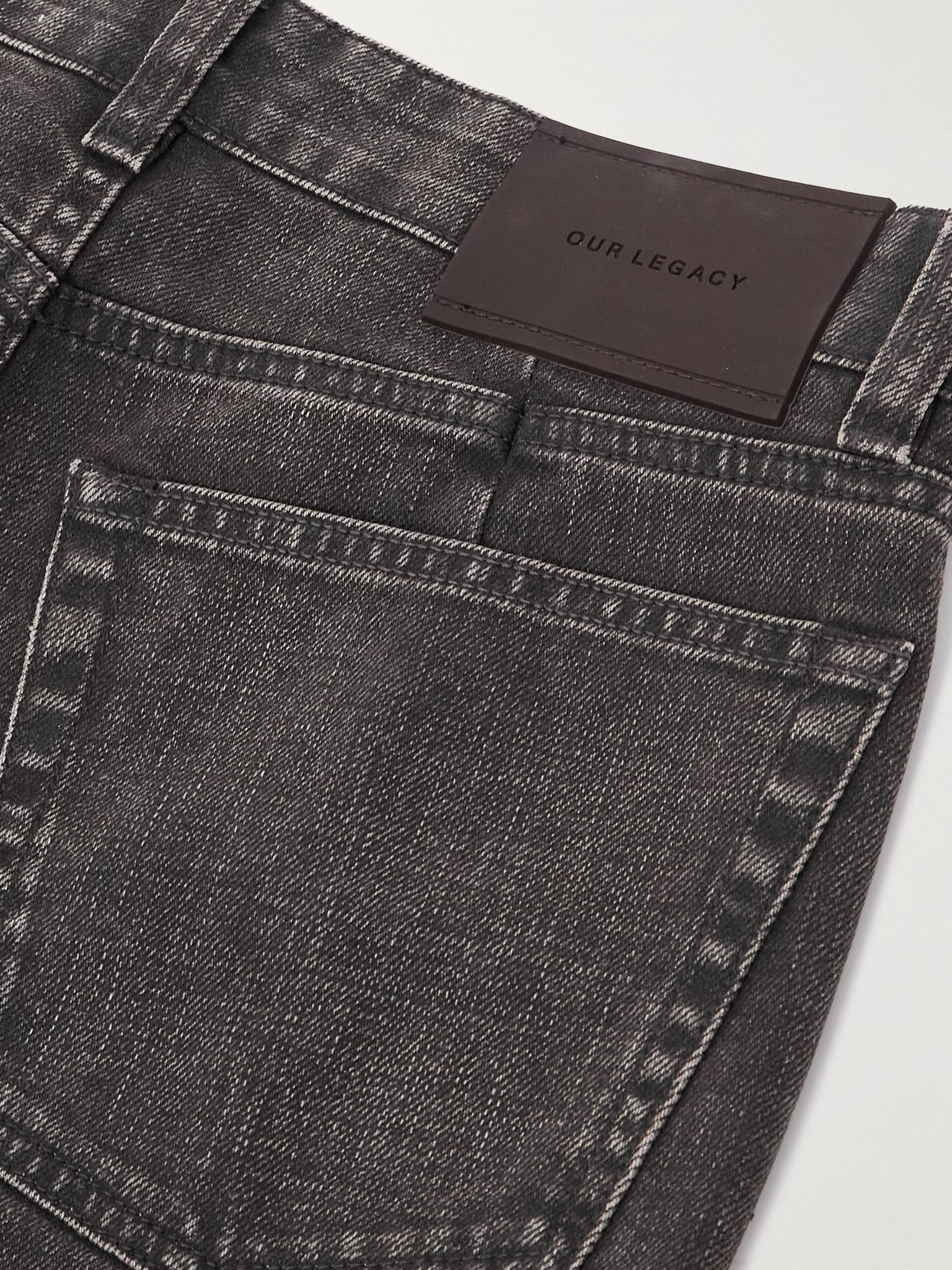 Treble Cut paneled high-rise wide-leg jeans Gray - 6