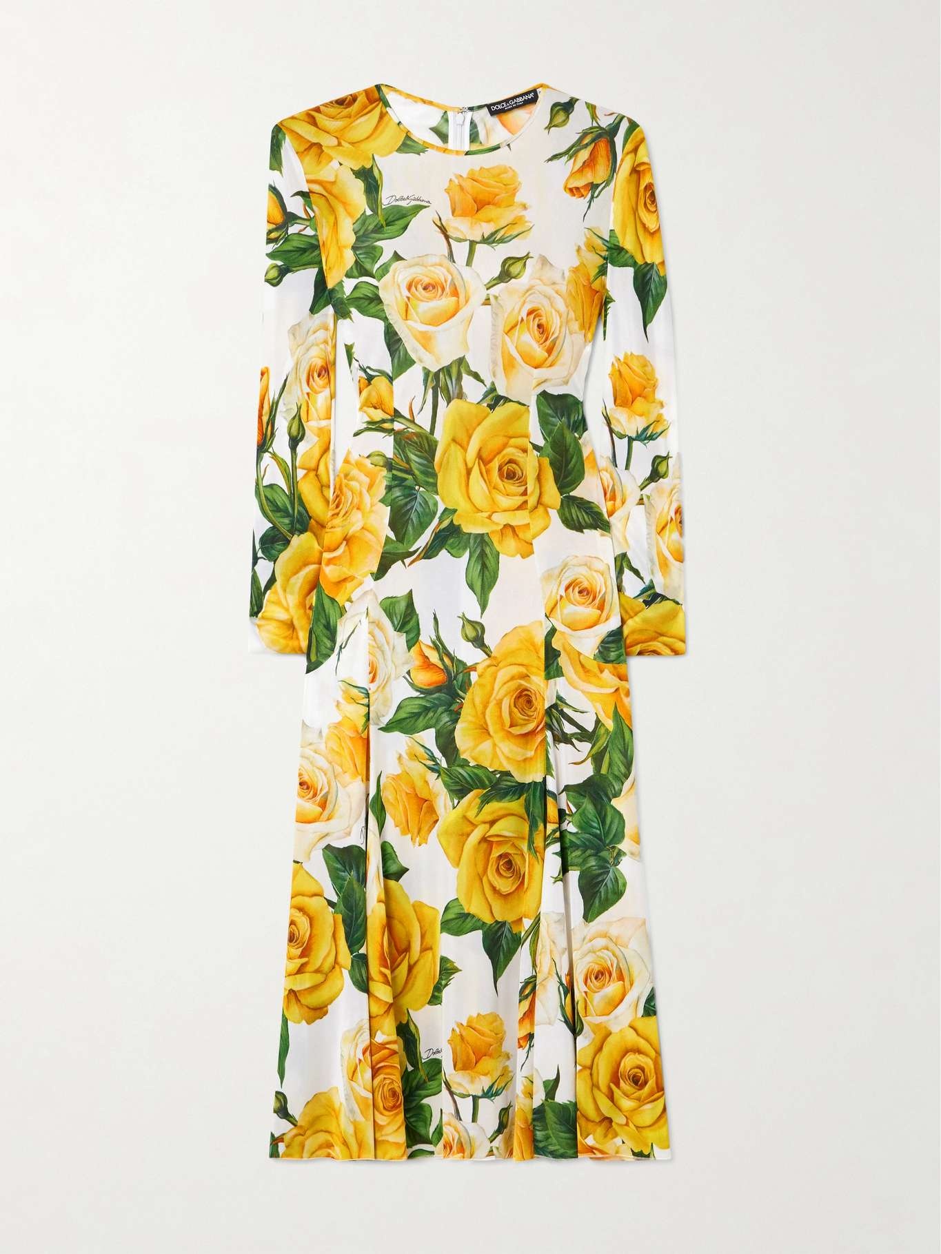 Floral-print organza midi dress - 1