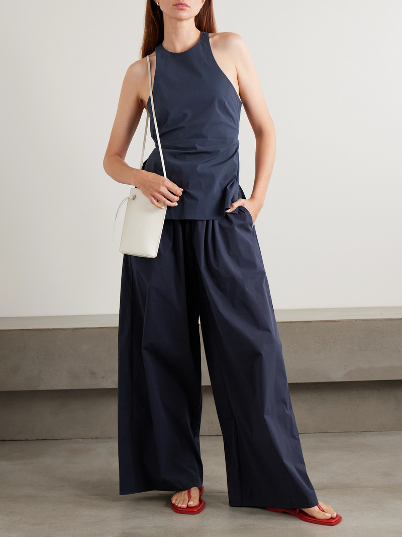 ST. AGNI Open-back Cotton-blend Poplin Tank outlook