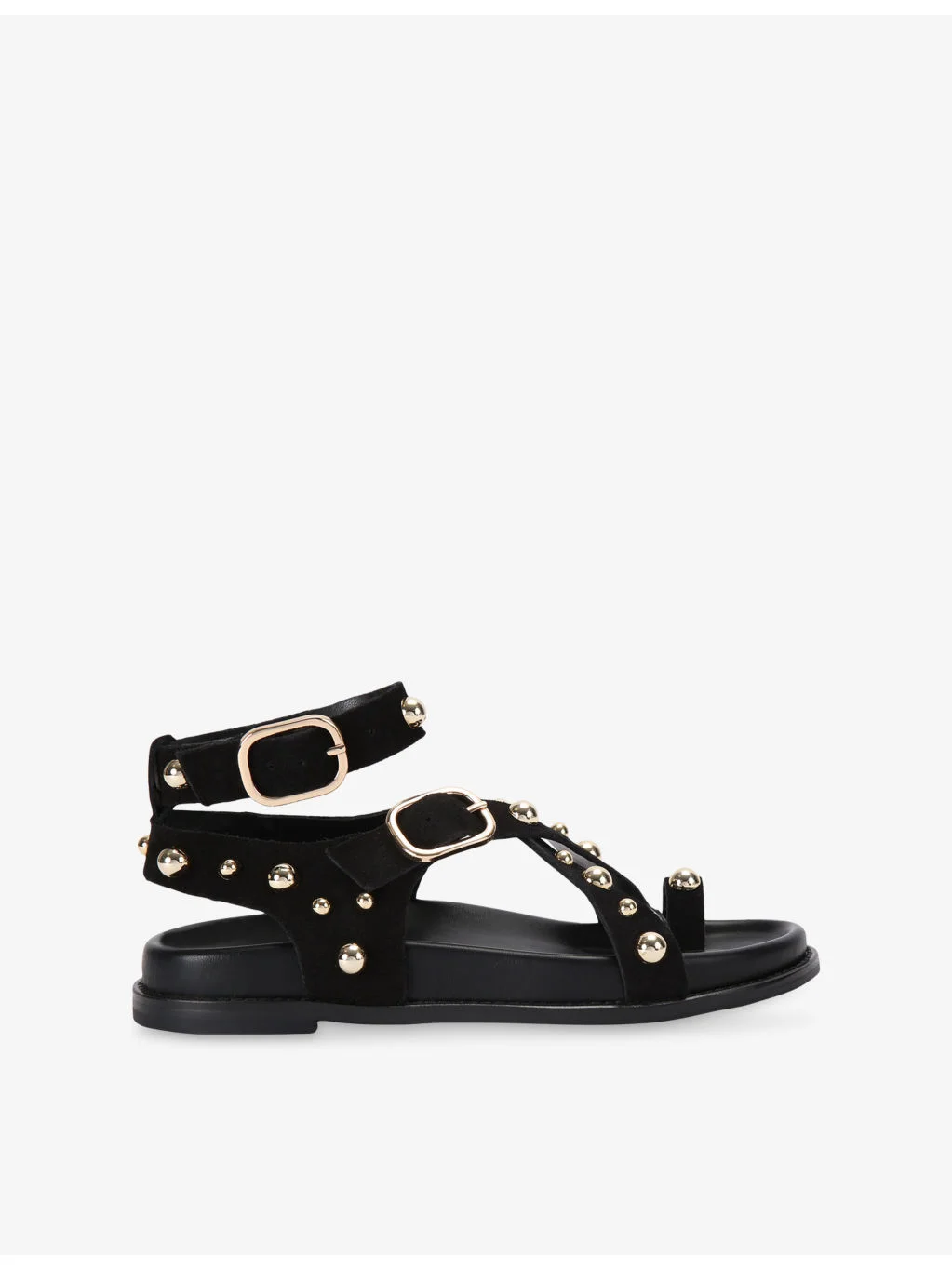 Linear Flat Suede Sandals - 1