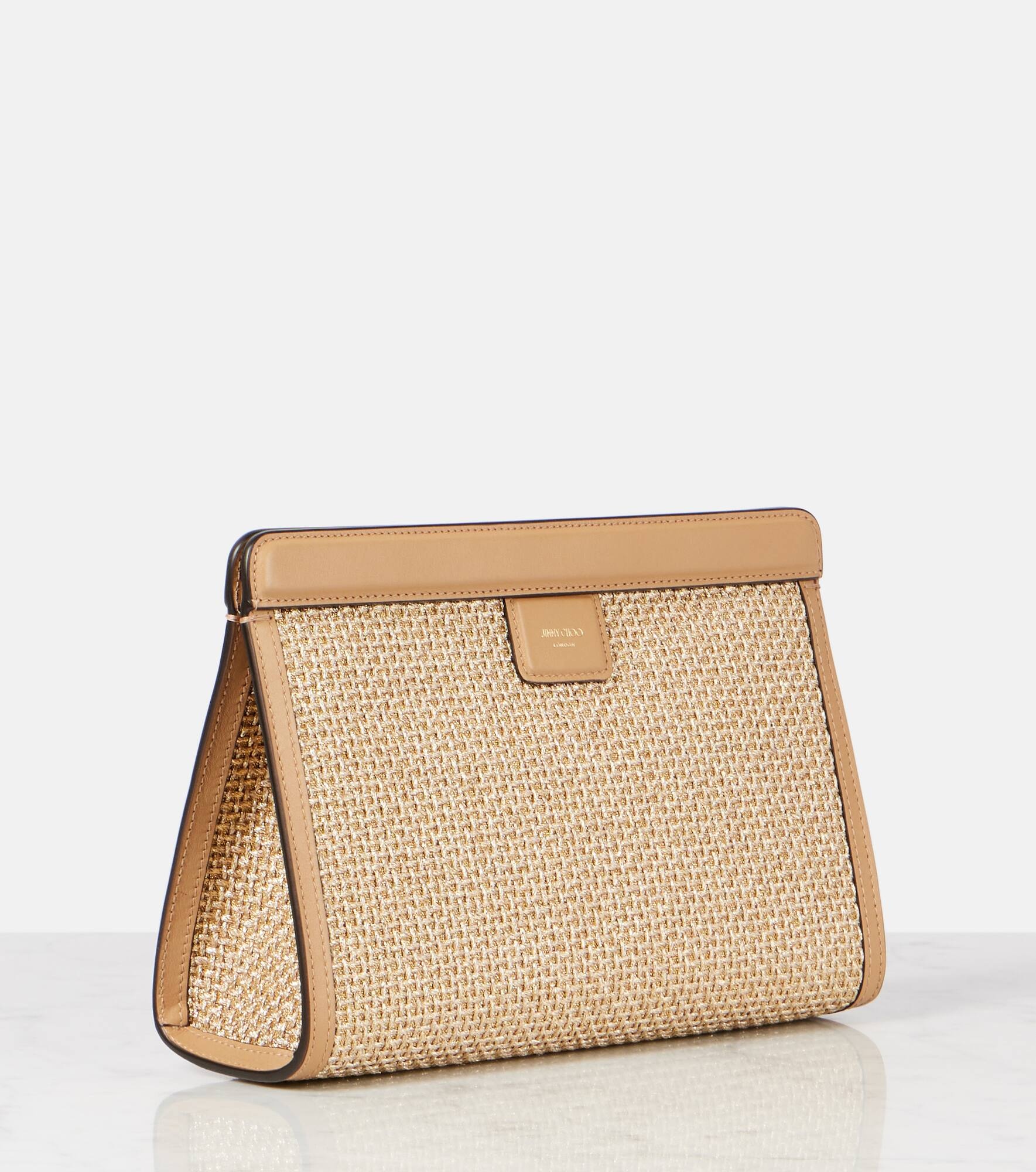 Avenue Small leather-trimmed pouch - 4