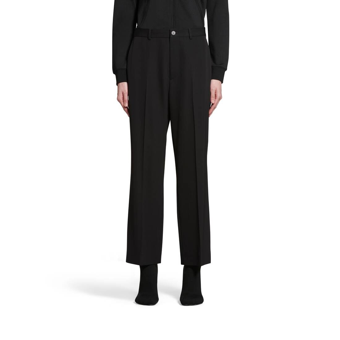 Cropped Pants in Black - 5