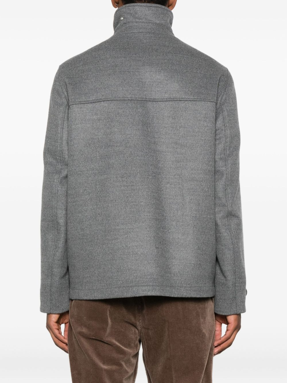 flap-pocket wool jacket - 4