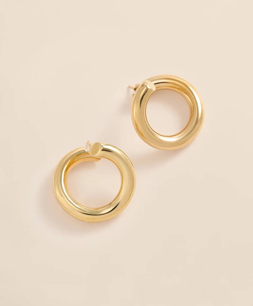 14k Gold Hoop Earrings - 1