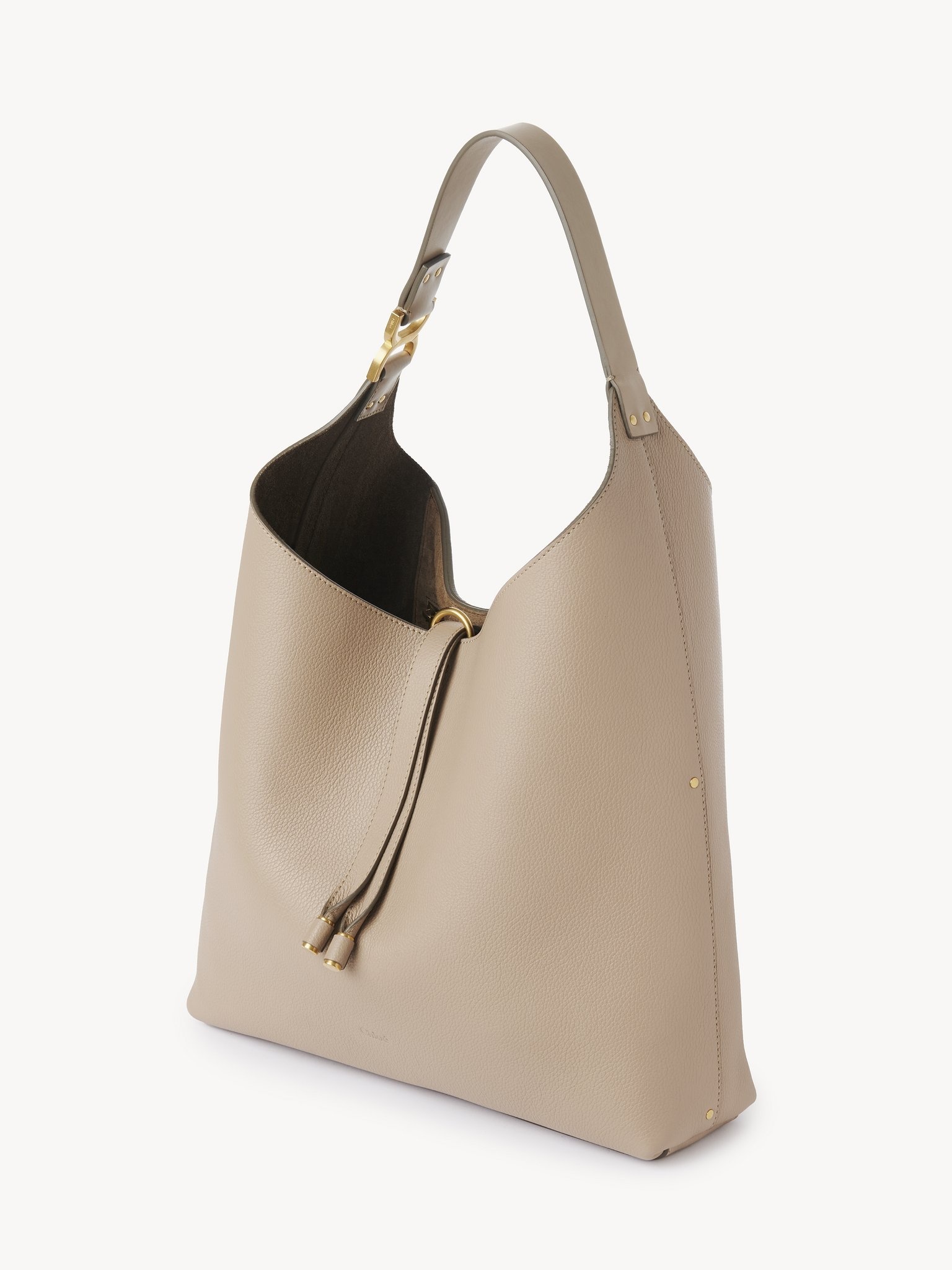 MARCIE HOBO BAG IN GRAINED LEATHER - 3