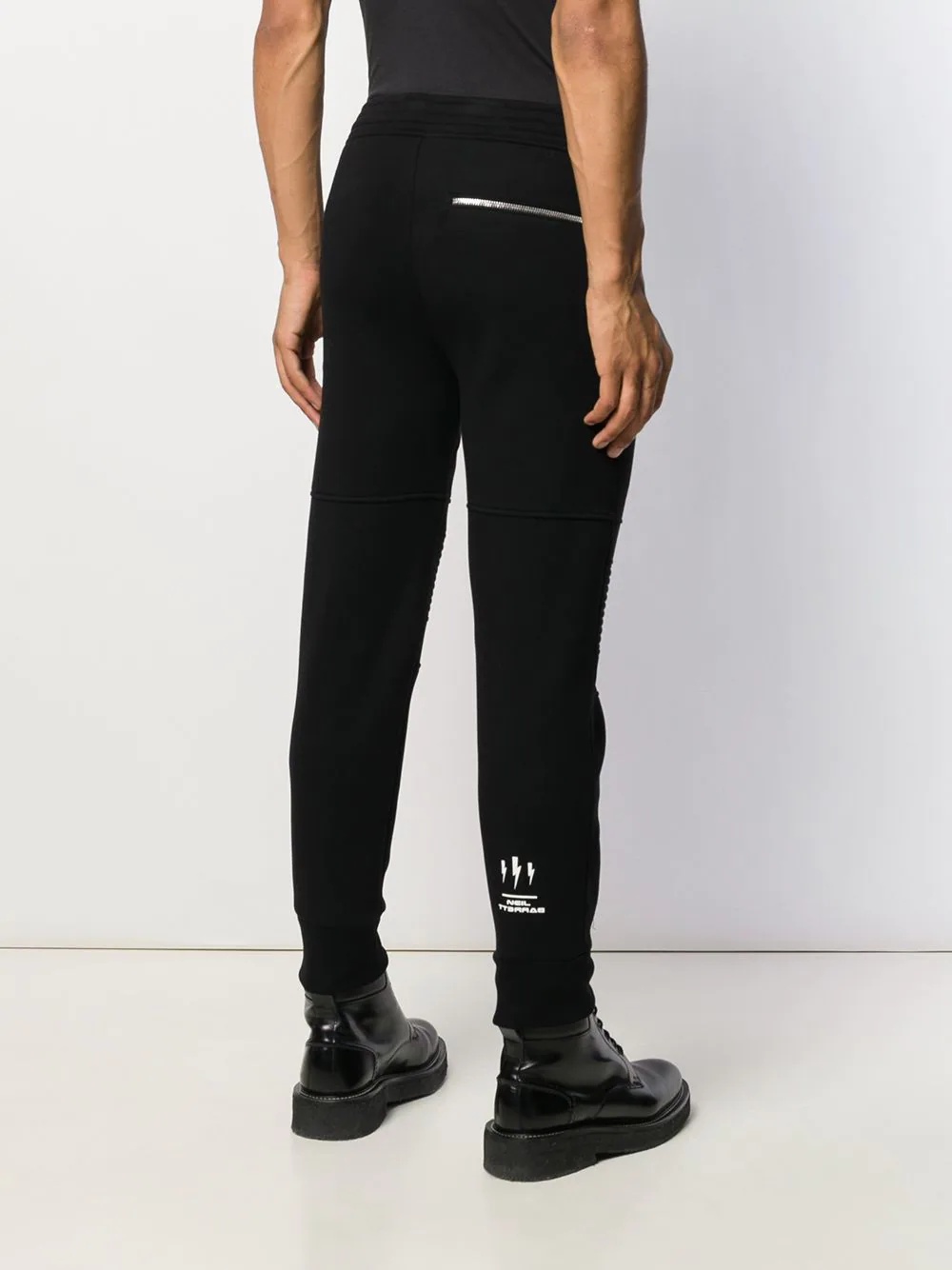 ribbed detail joggers - 4