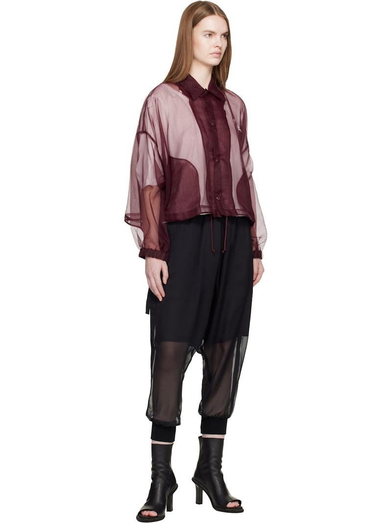 UNDERCOVER Black Sheer Trousers outlook