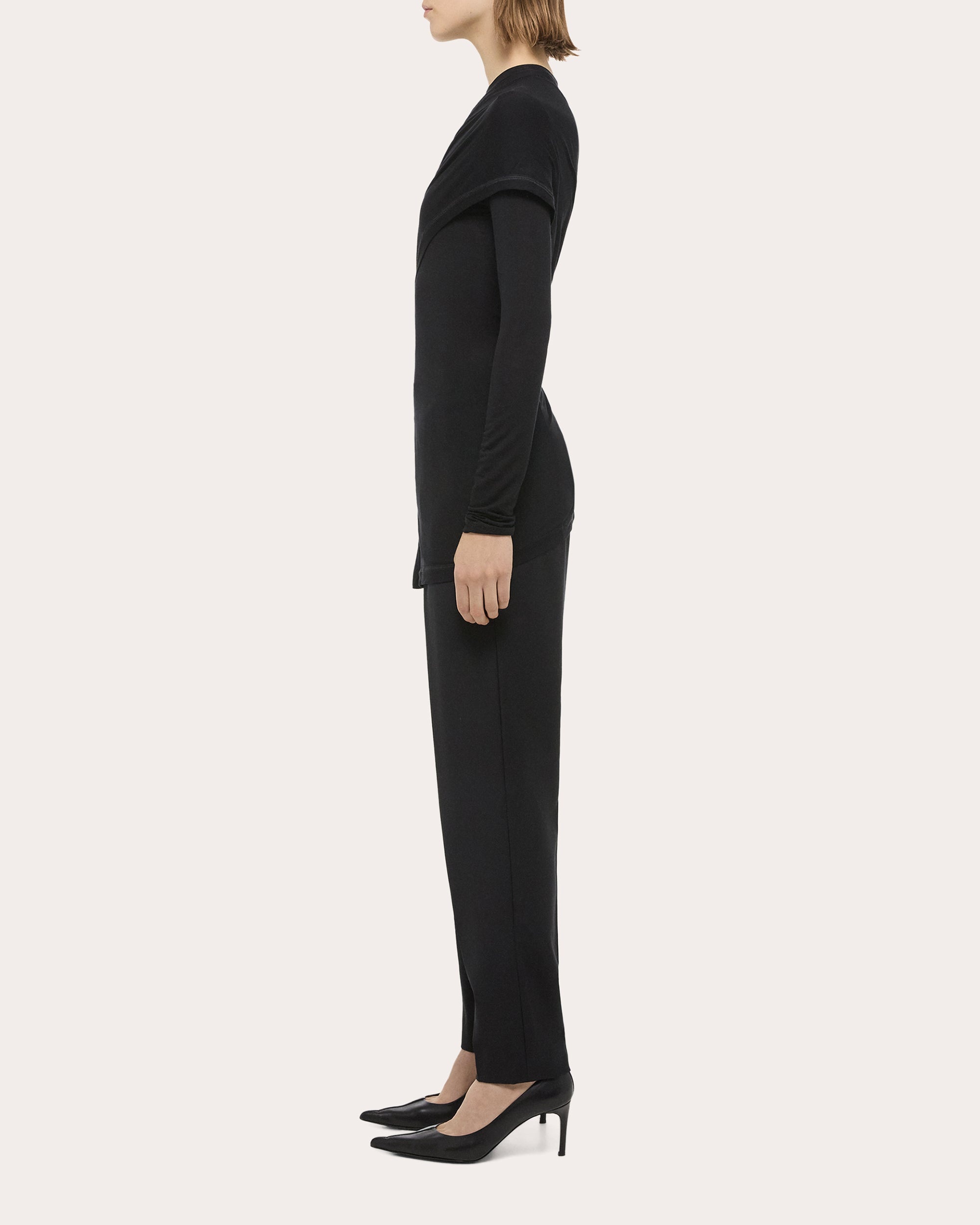Jersey Protection Long-Sleeve Wrap Top - 3