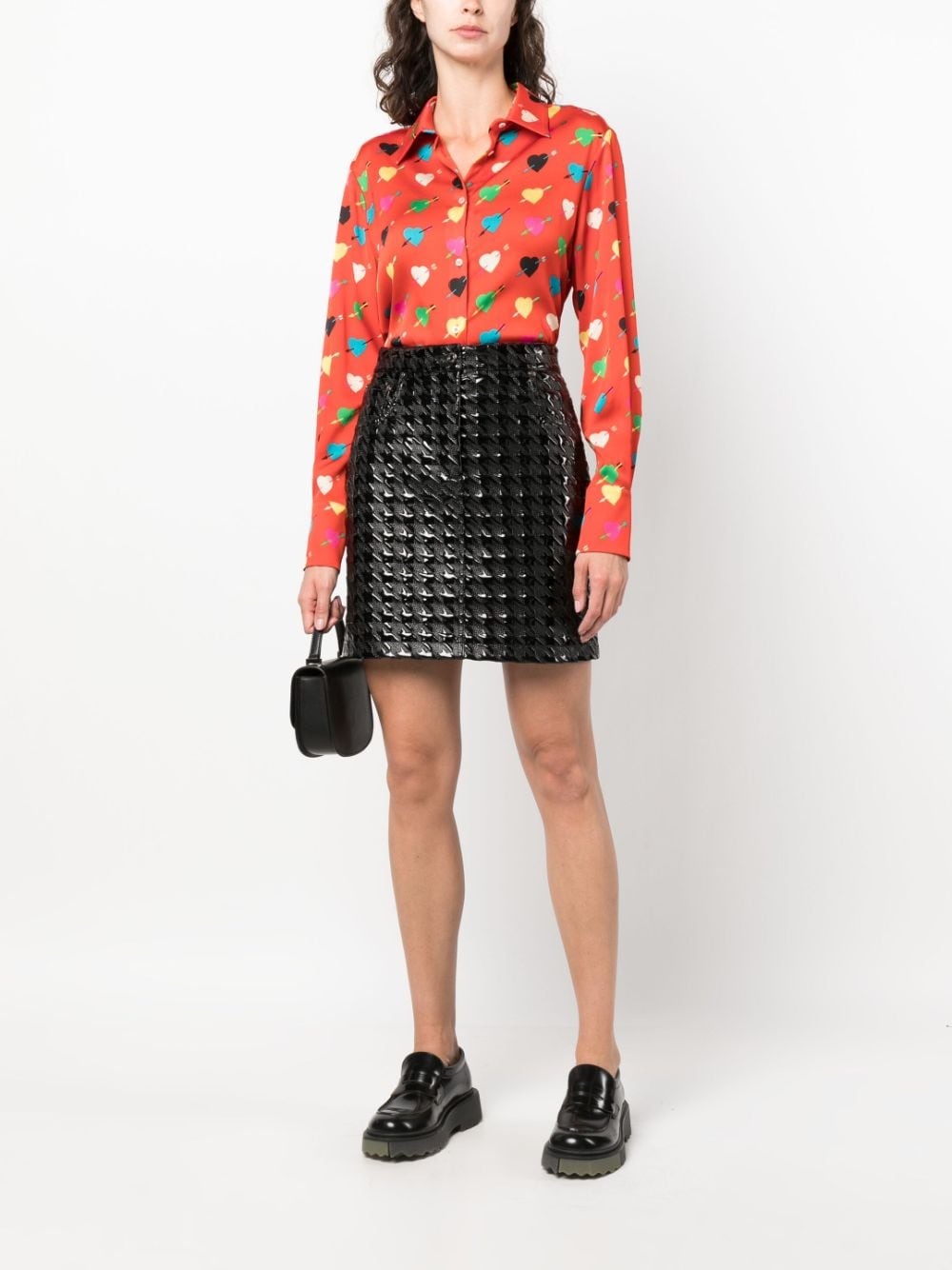 heart-print long-sleeve shirt - 2