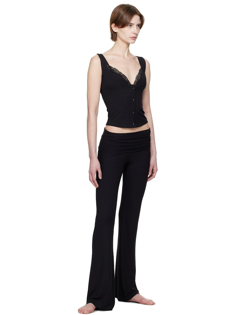 SKIMS Black Soft Lounge Foldover Lounge Pants outlook