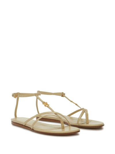 Palm Angels monogram-plaque strappy sandals outlook